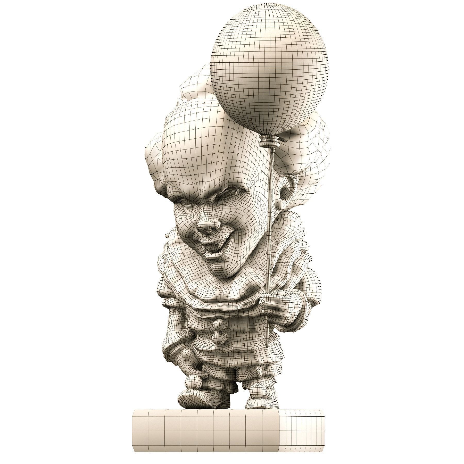 It 3d Model figurine with ball 3D print model_15