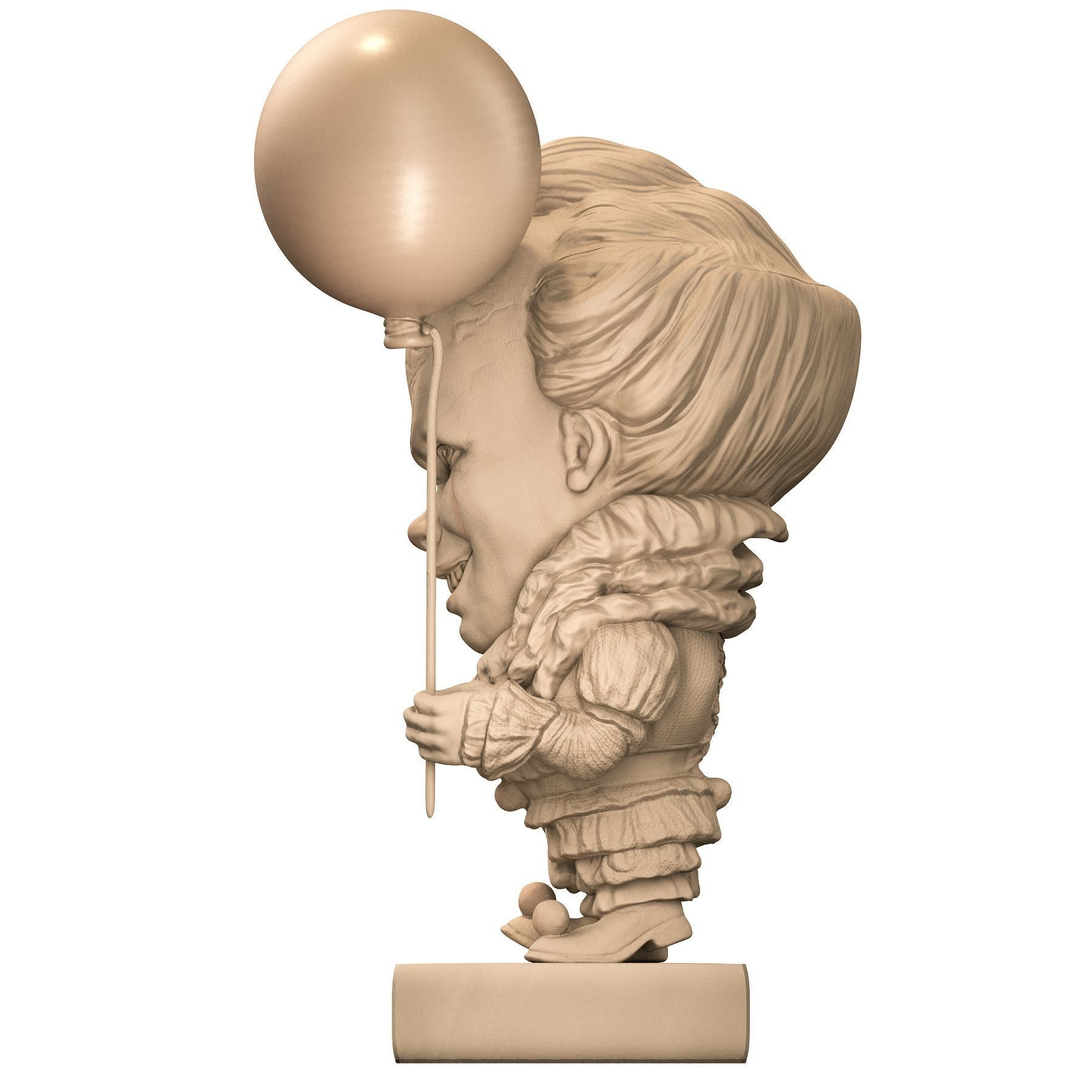 It 3d Model figurine with ball 3D print model_20