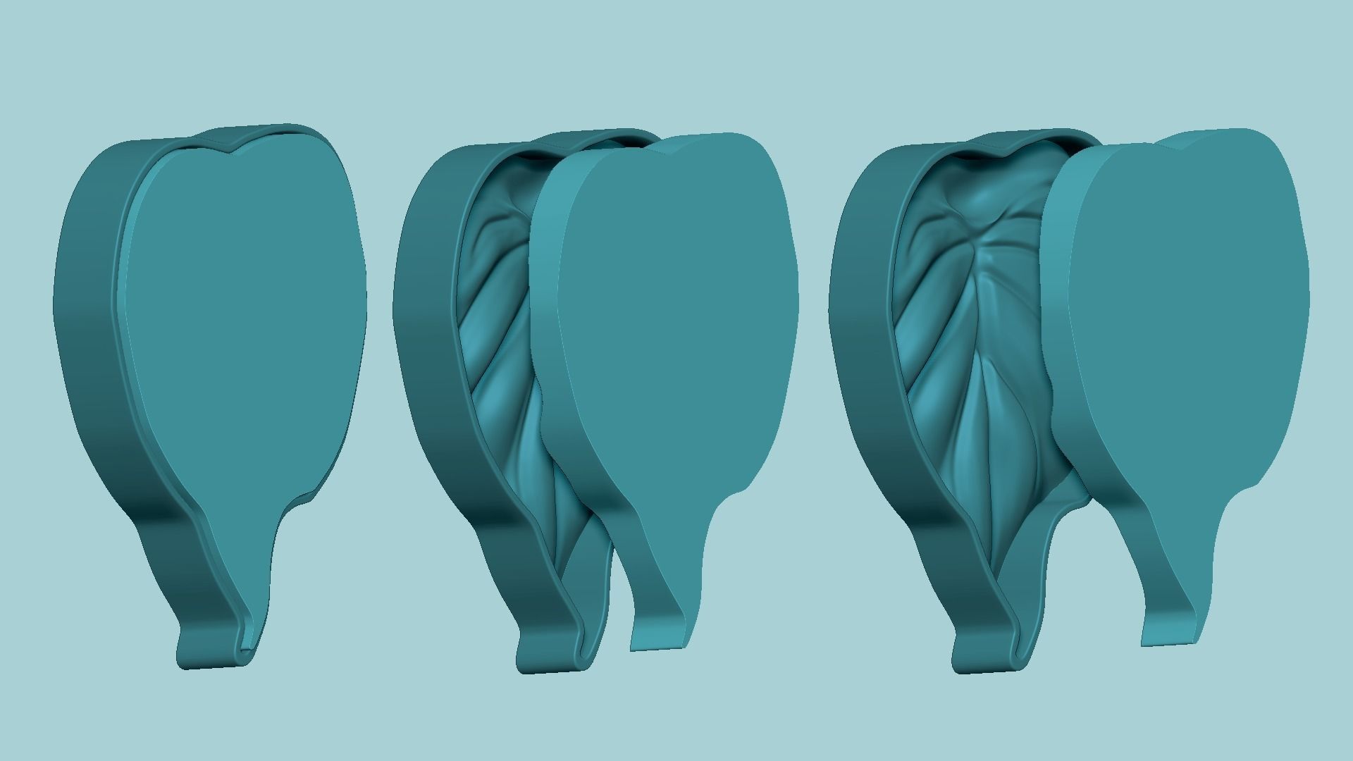 Alocasia Cucullata Leaf - Molding Arrangement EVA Foam Craft 3D print model_14