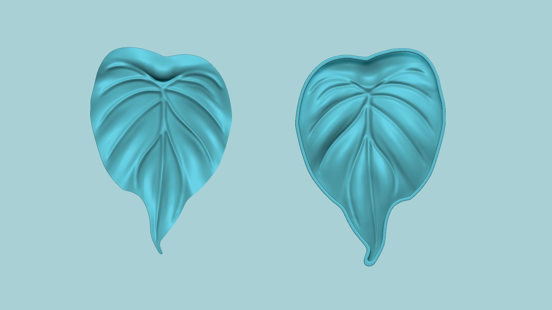 Alocasia Cucullata Leaf - Molding Arrangement EVA Foam Craft 3D print model_1