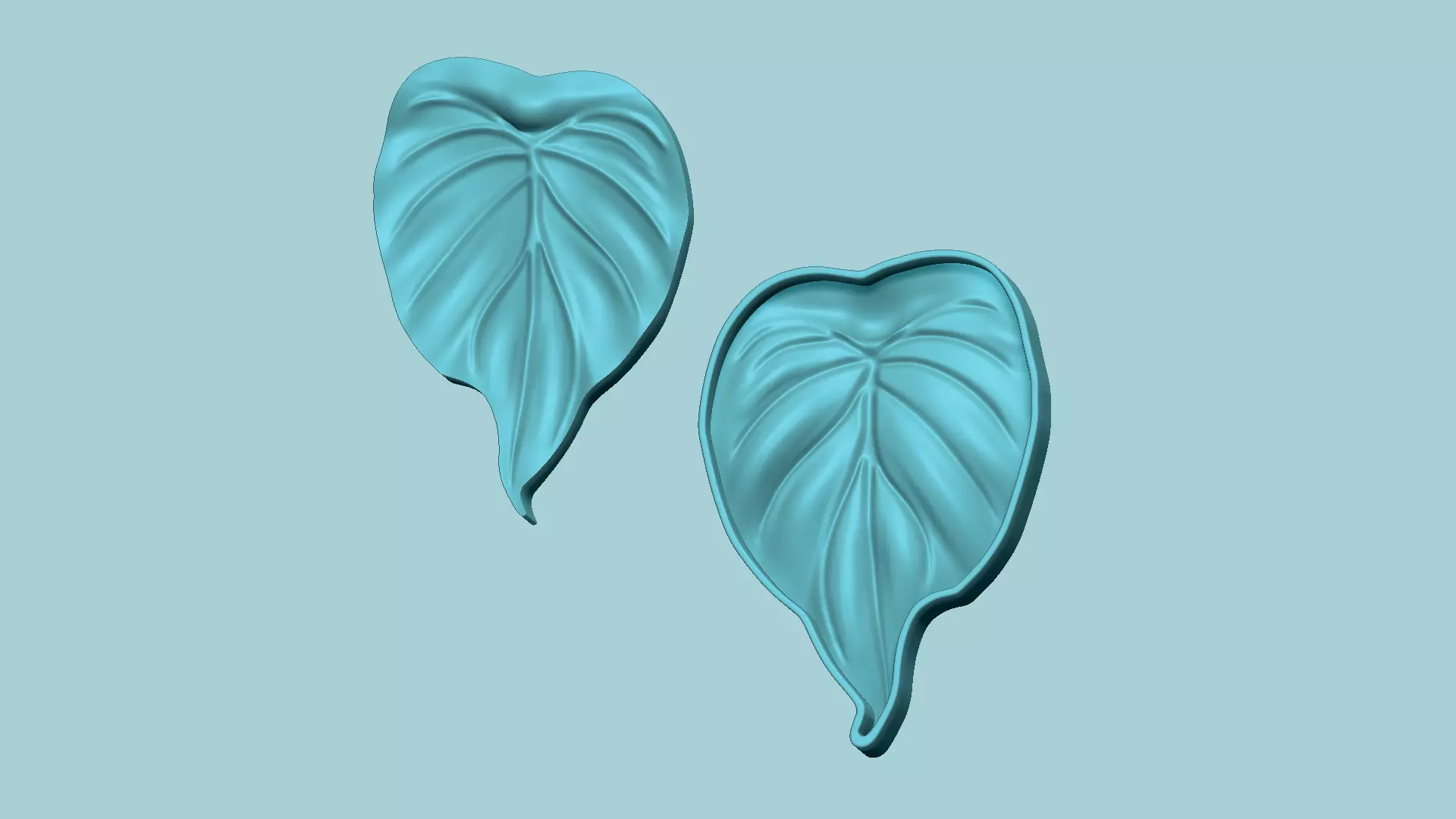 Alocasia Cucullata Leaf - Molding Arrangement EVA Foam Craft 3D print model_0