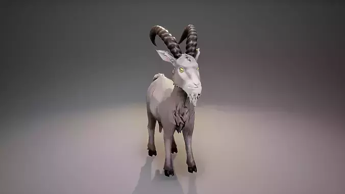 Stylized Goat Low-poly 3D model
