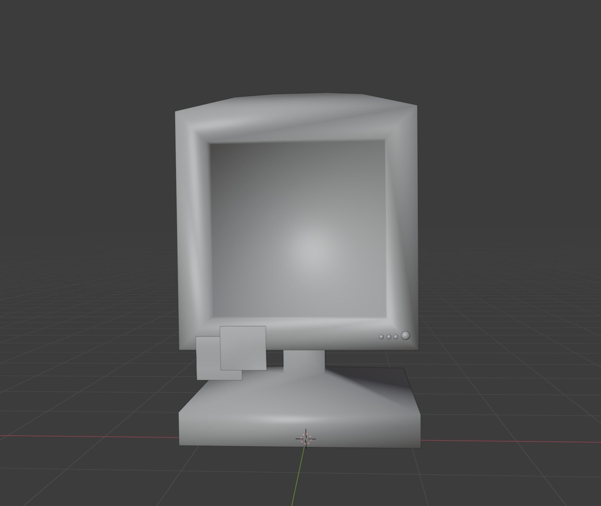 90s Low-Poly computer Low-poly 3D model_4