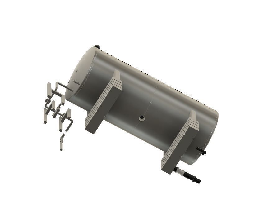 Model Railway Oil Tank with Brick Bund 3D print model_10