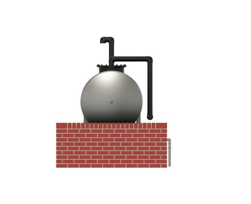Model Railway Oil Tank with Brick Bund 3D print model_6
