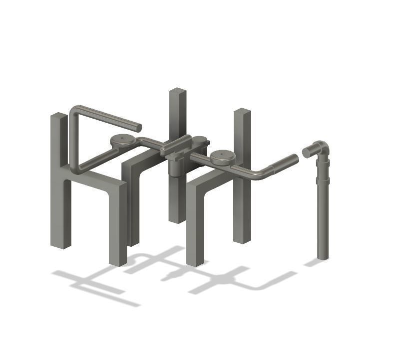 Model Railway Oil Tank with Brick Bund 3D print model_12