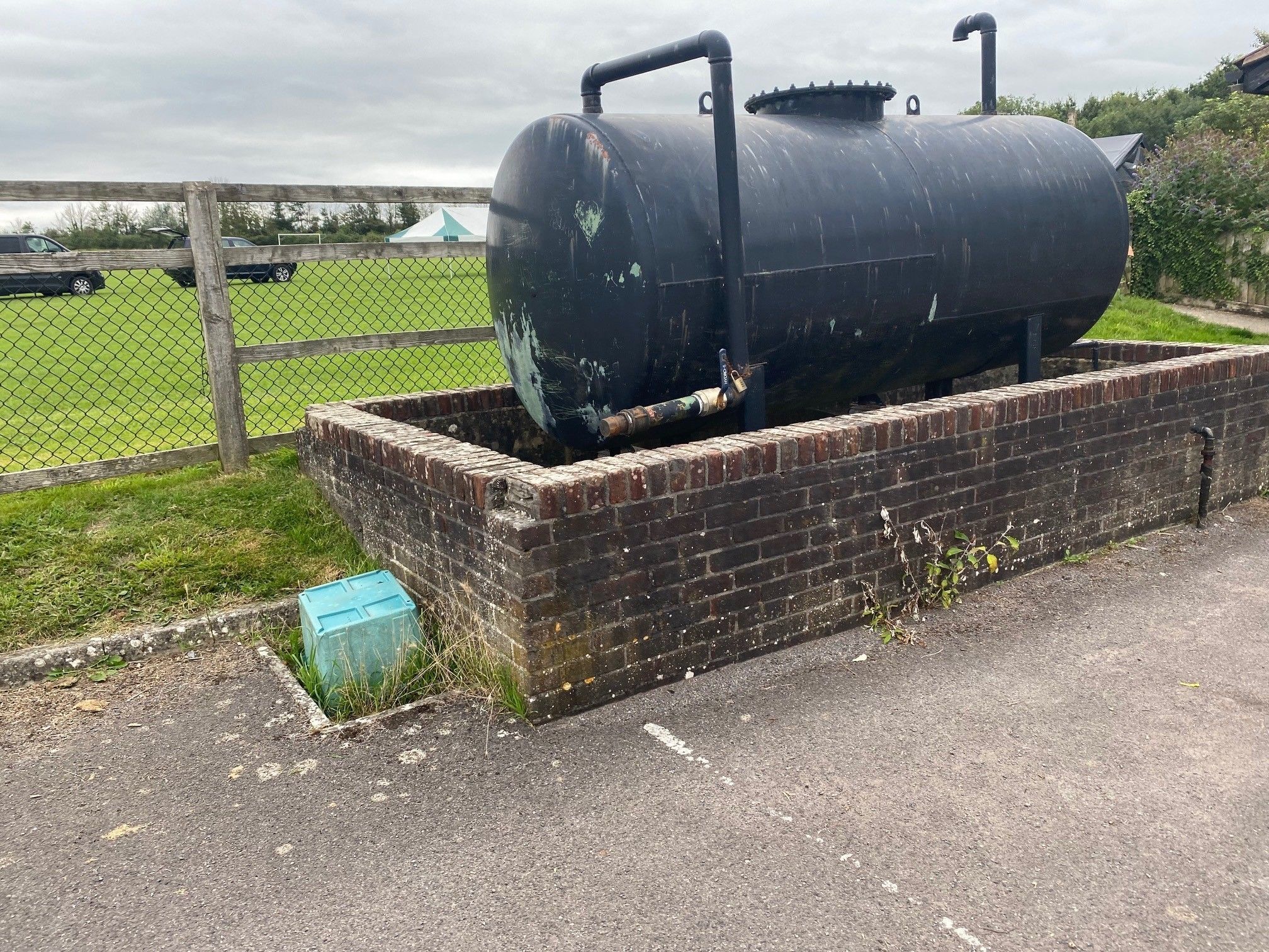 Model Railway Oil Tank with Brick Bund 3D print model_21