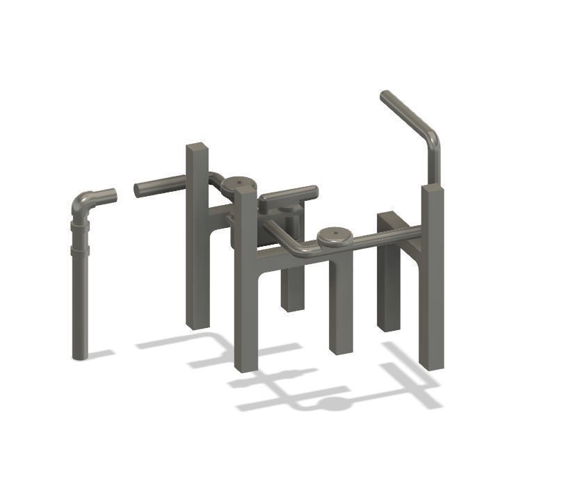 Model Railway Oil Tank with Brick Bund 3D print model_13