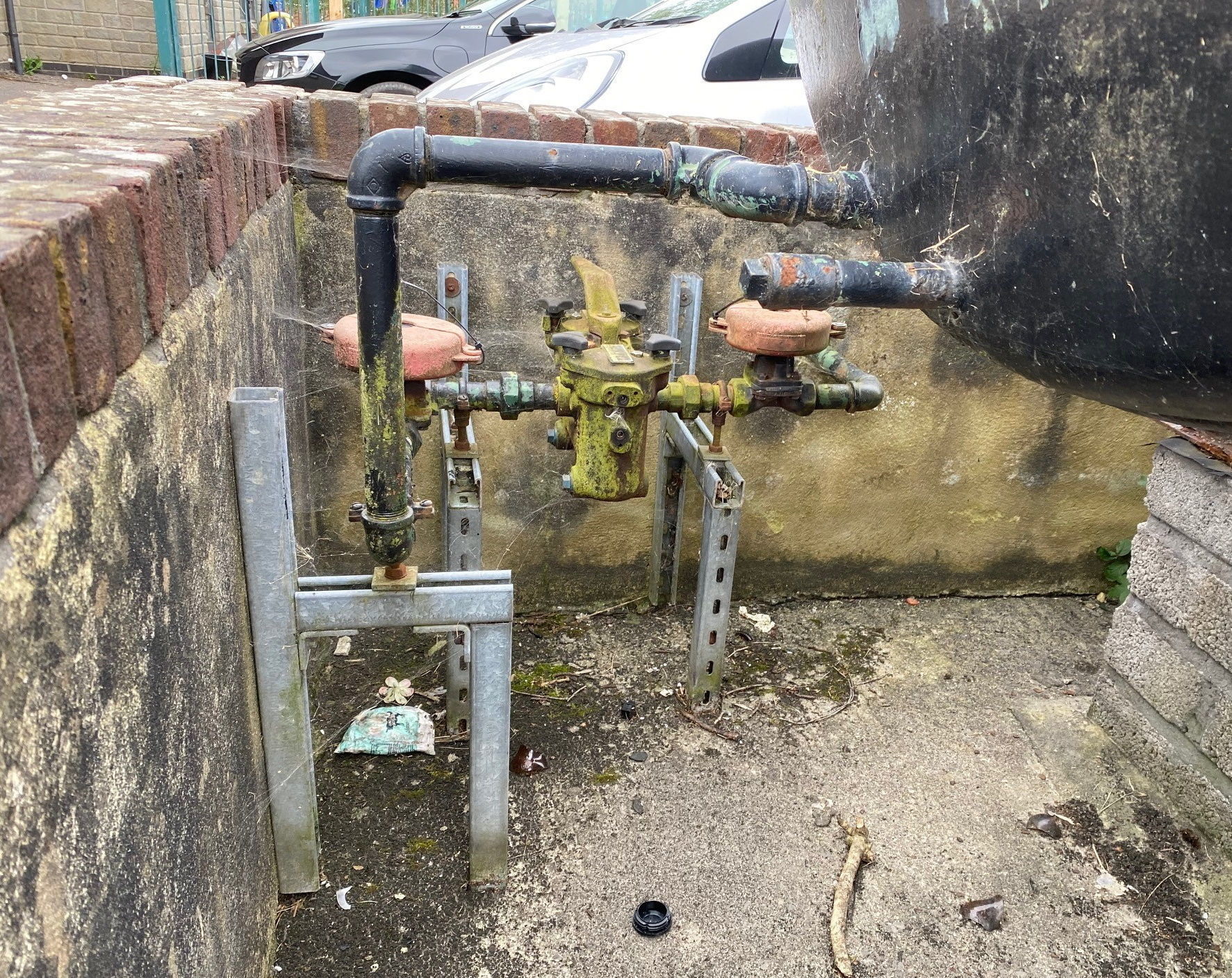 Model Railway Oil Tank with Brick Bund 3D print model_25