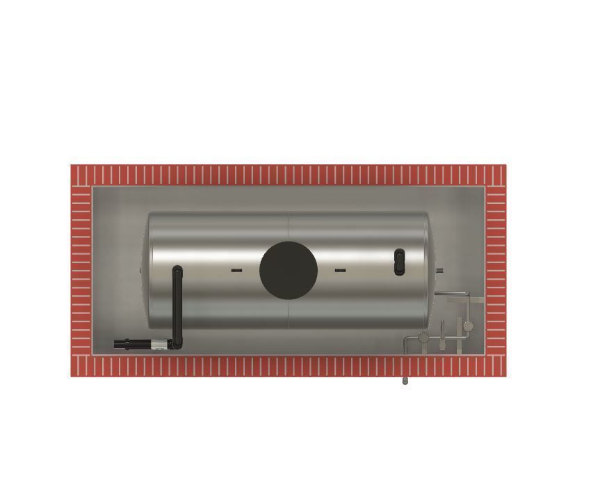 Model Railway Oil Tank with Brick Bund 3D print model_7