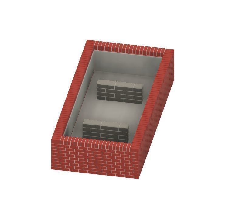 Model Railway Oil Tank with Brick Bund 3D print model_15