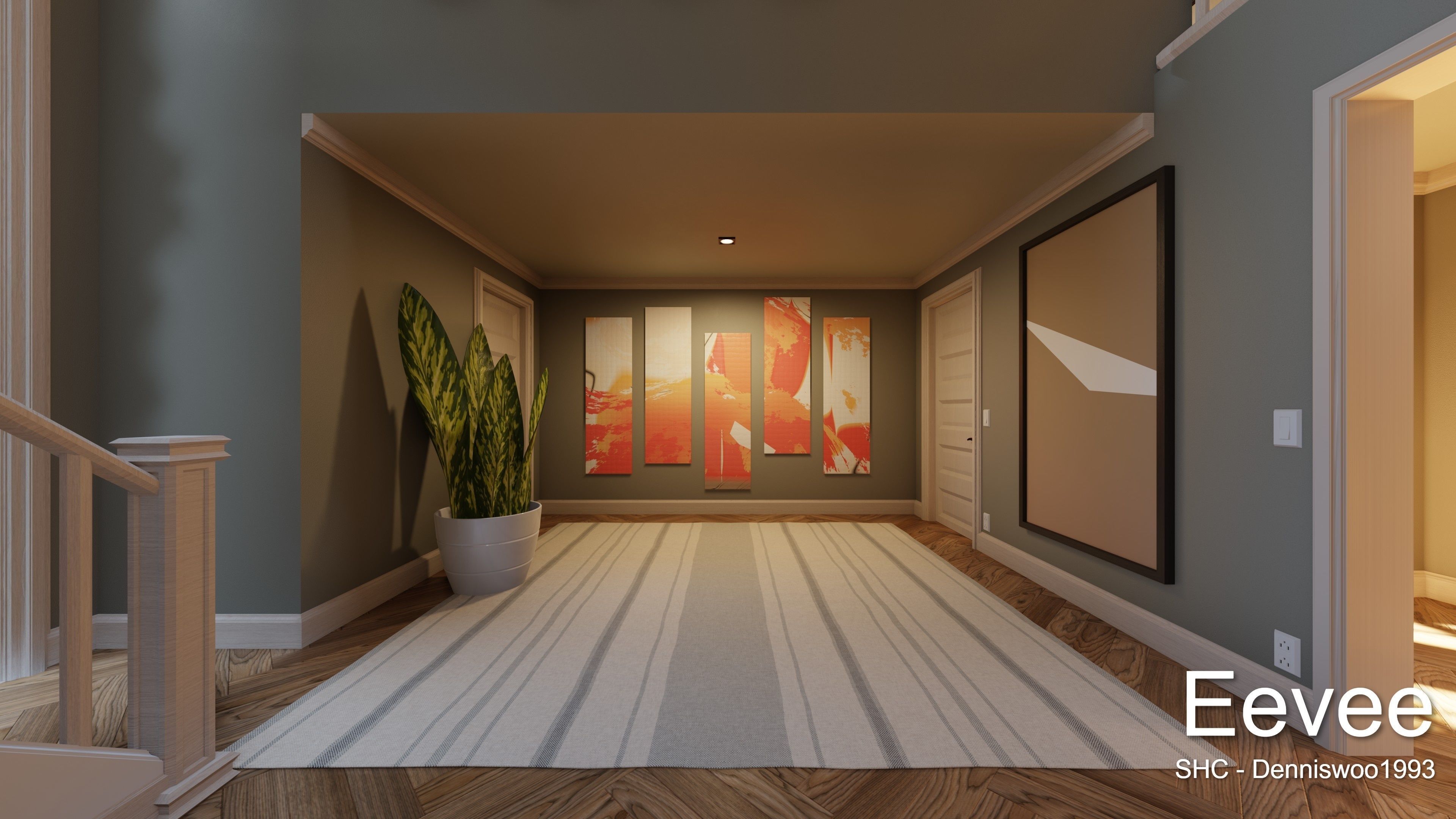 Large Mansion 2021 Blender Eevee and Cycles 1 3D model_54