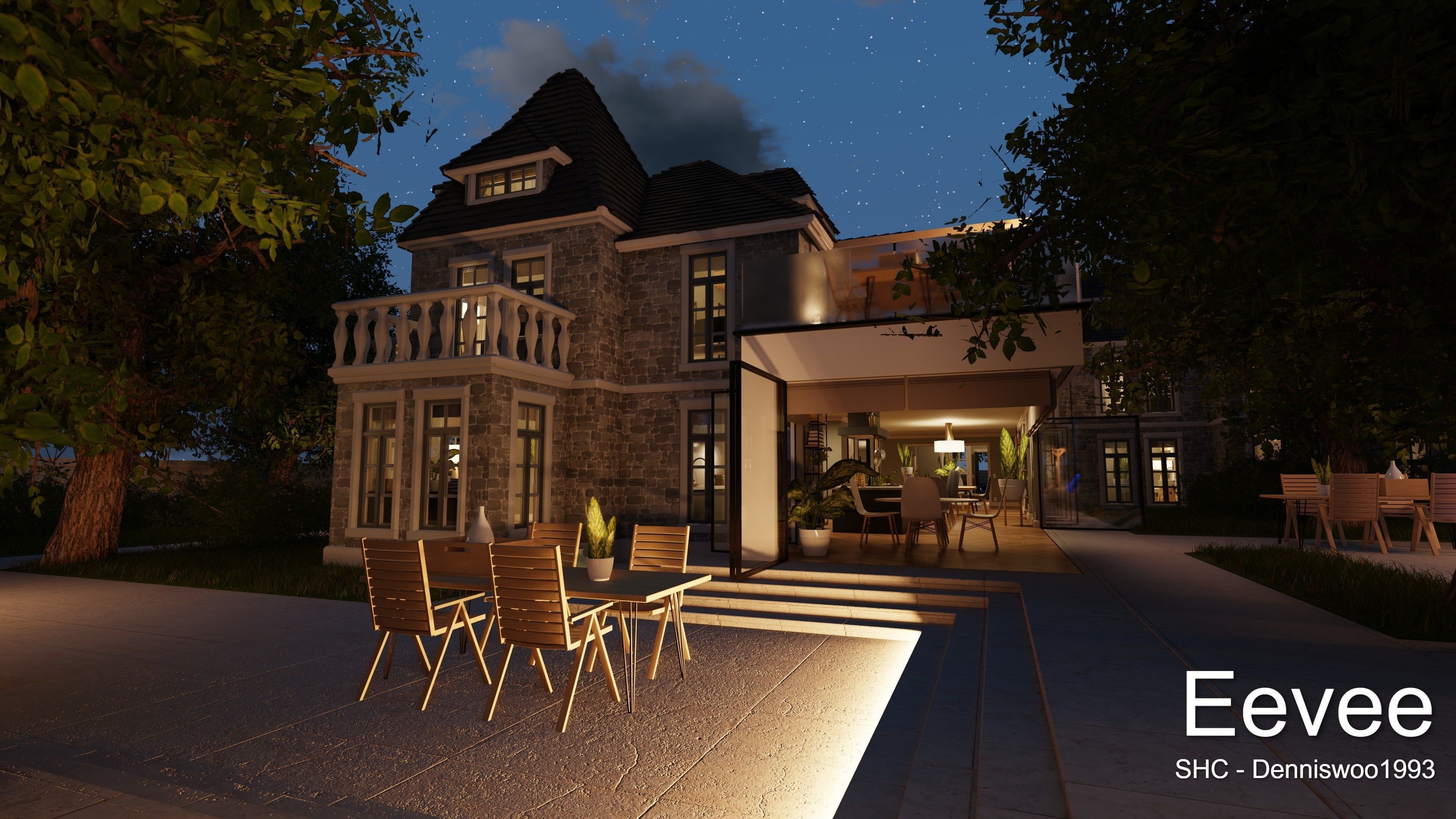 Large Mansion 2021 Blender Eevee and Cycles 1 3D model_105
