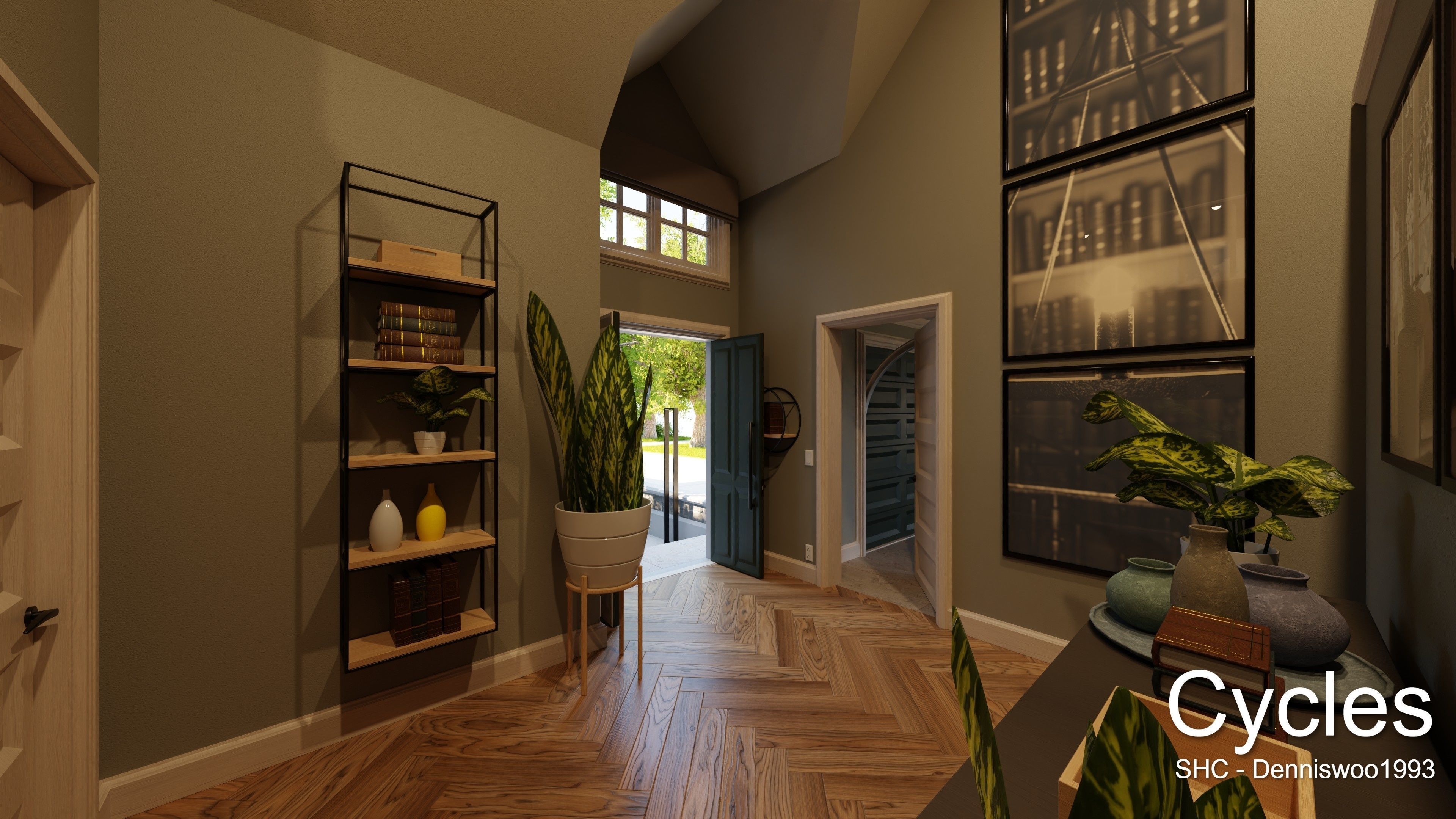 Large Mansion 2021 Blender Eevee and Cycles 1 3D model_17