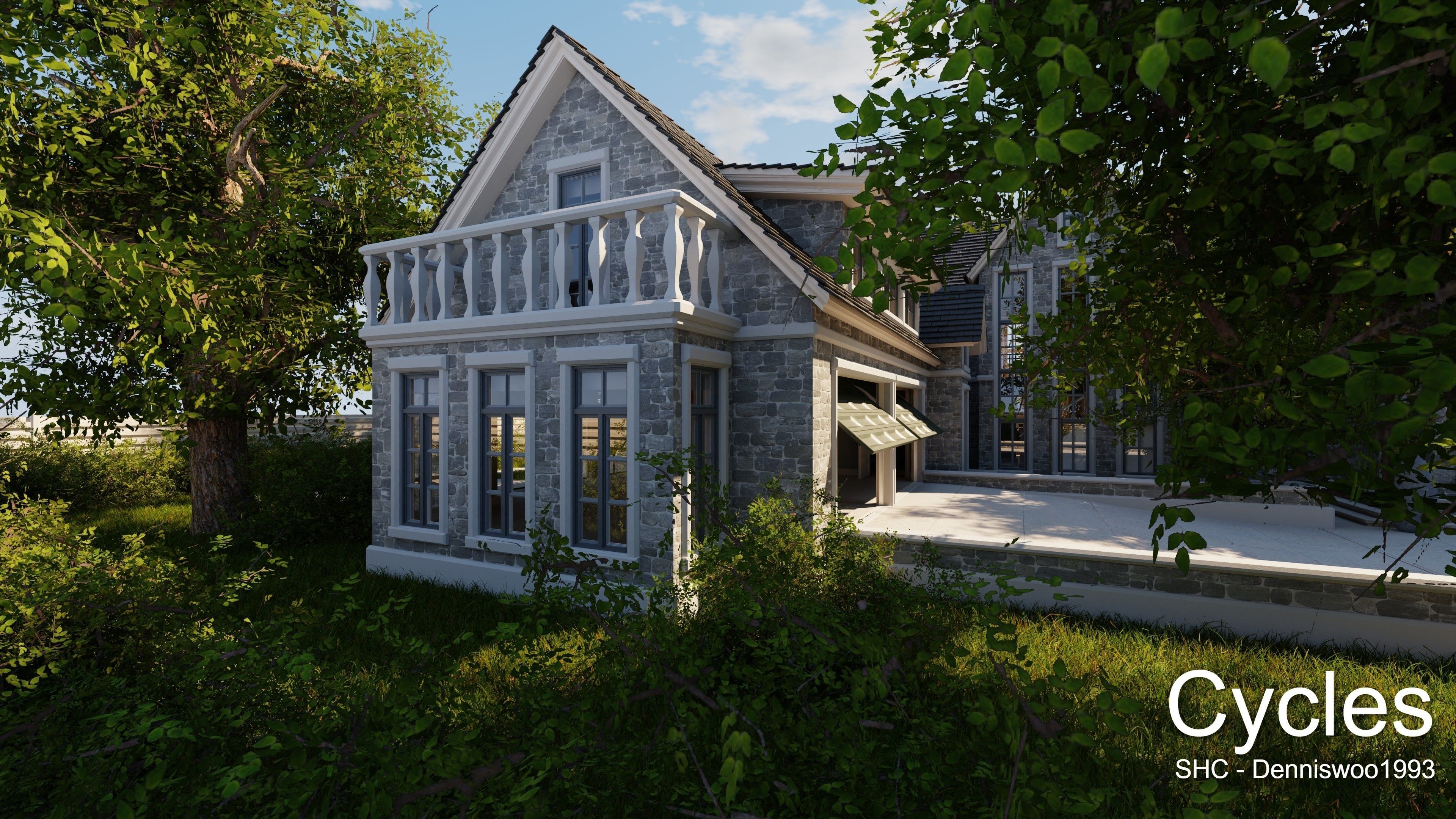 Large Mansion 2021 Blender Eevee and Cycles 1 3D model_24