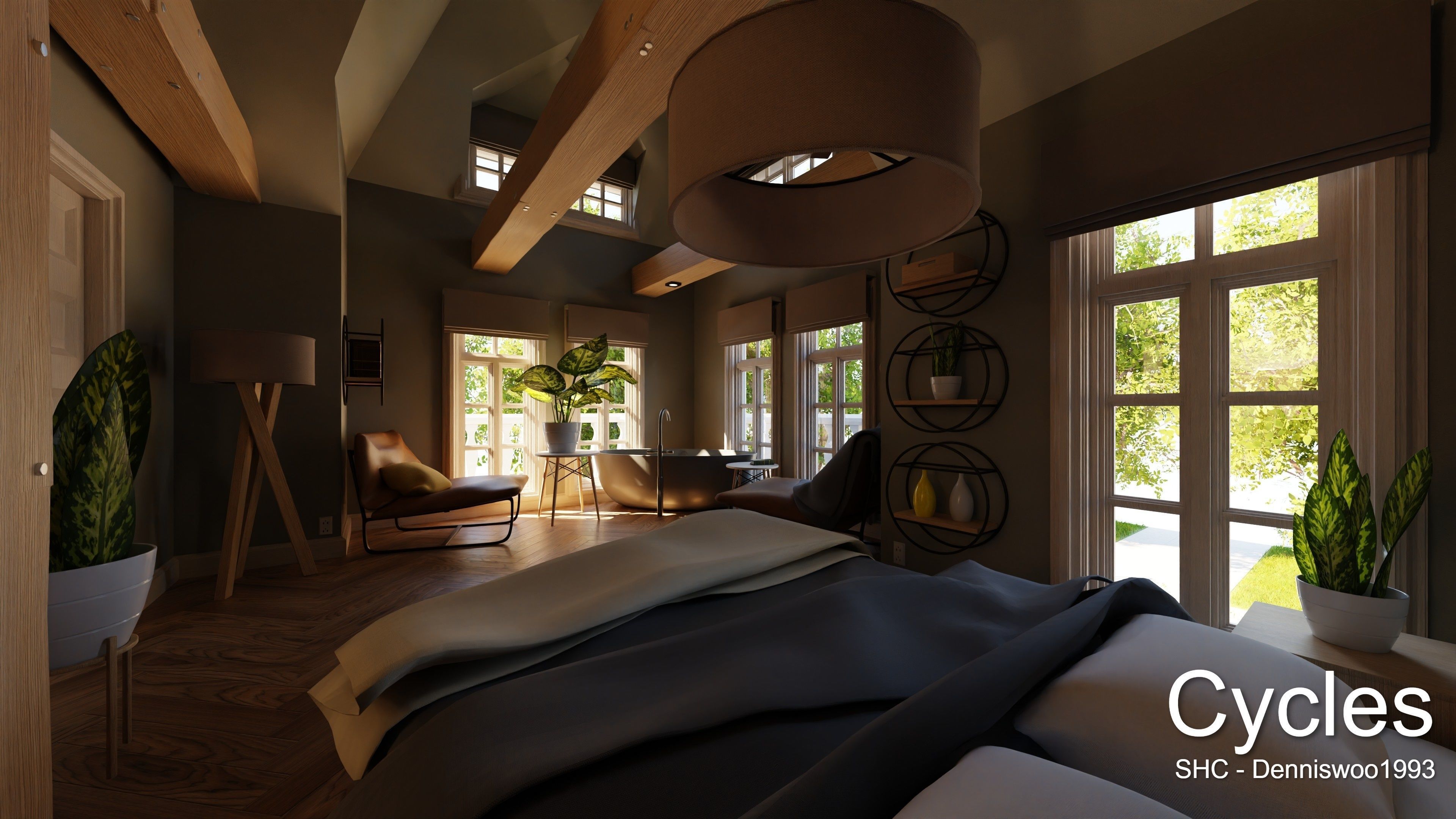 Large Mansion 2021 Blender Eevee and Cycles 1 3D model_10