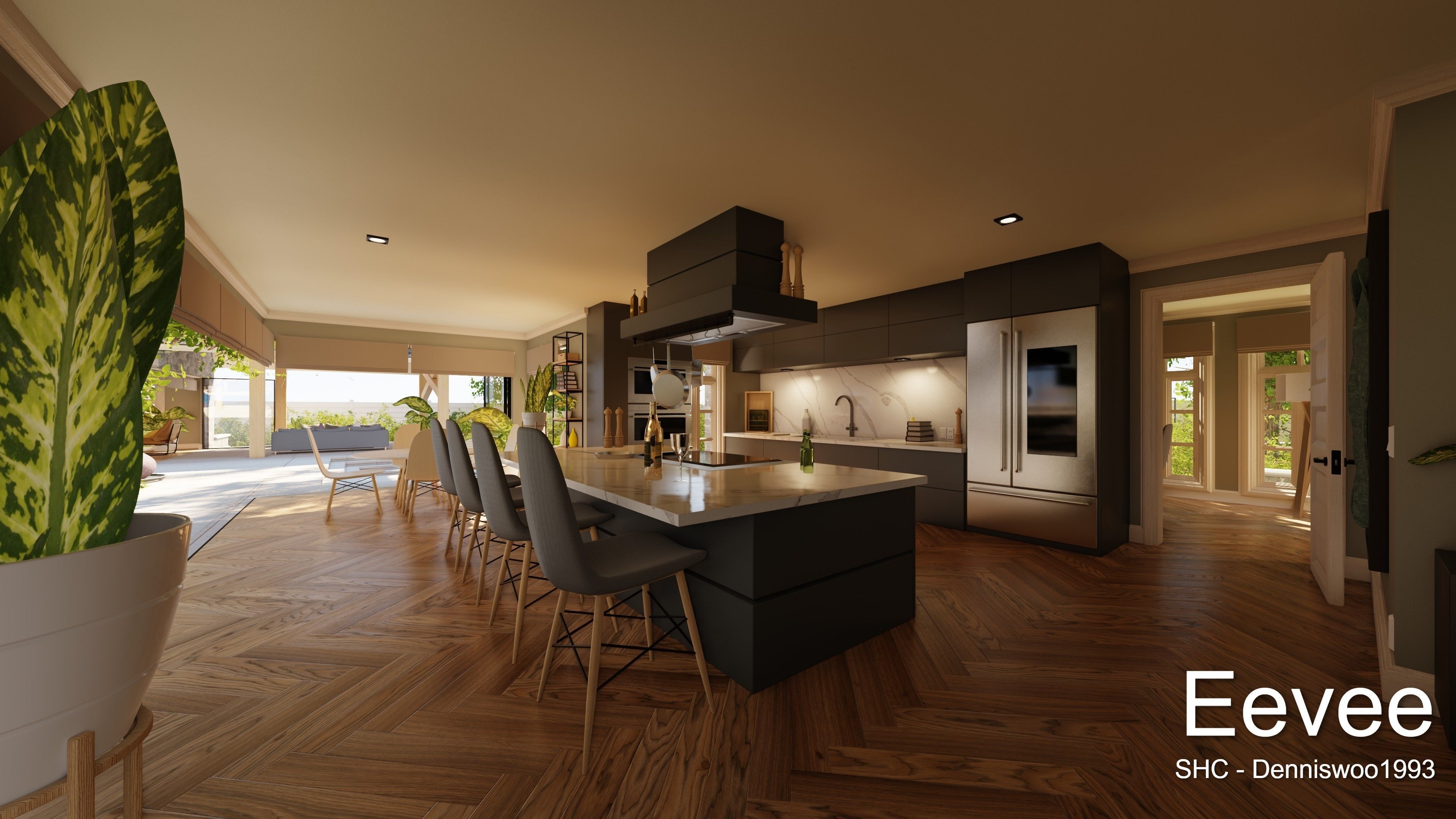 Large Mansion 2021 Blender Eevee and Cycles 1 3D model_44