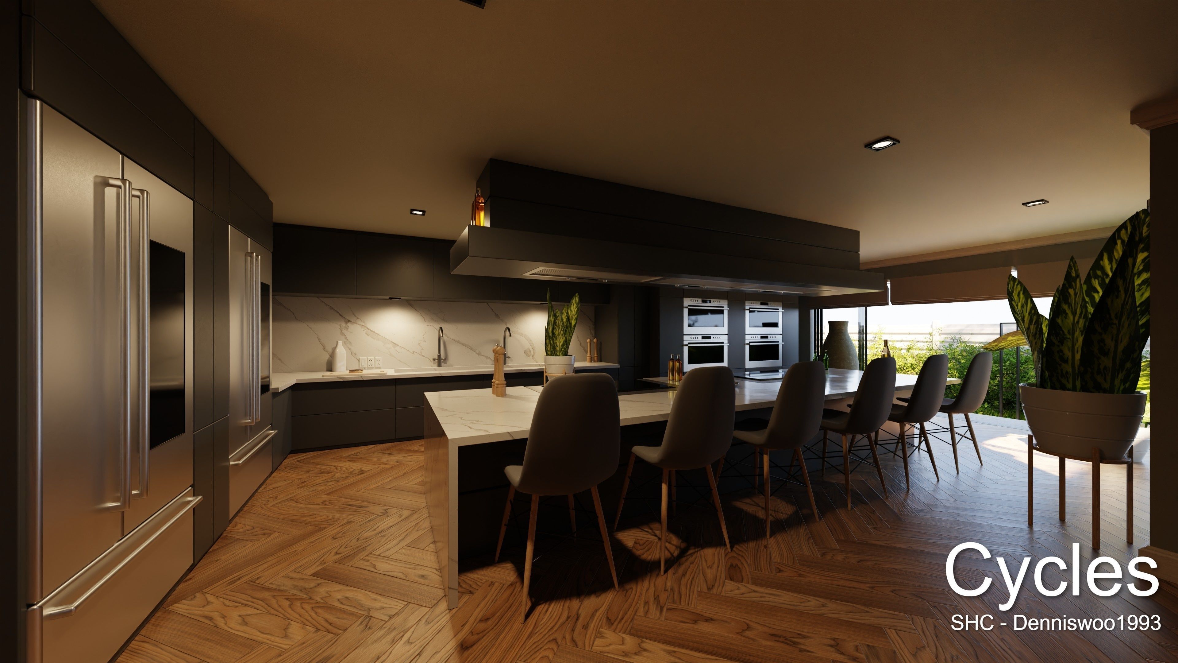 Large Mansion 2021 Blender Eevee and Cycles 1 3D model_27