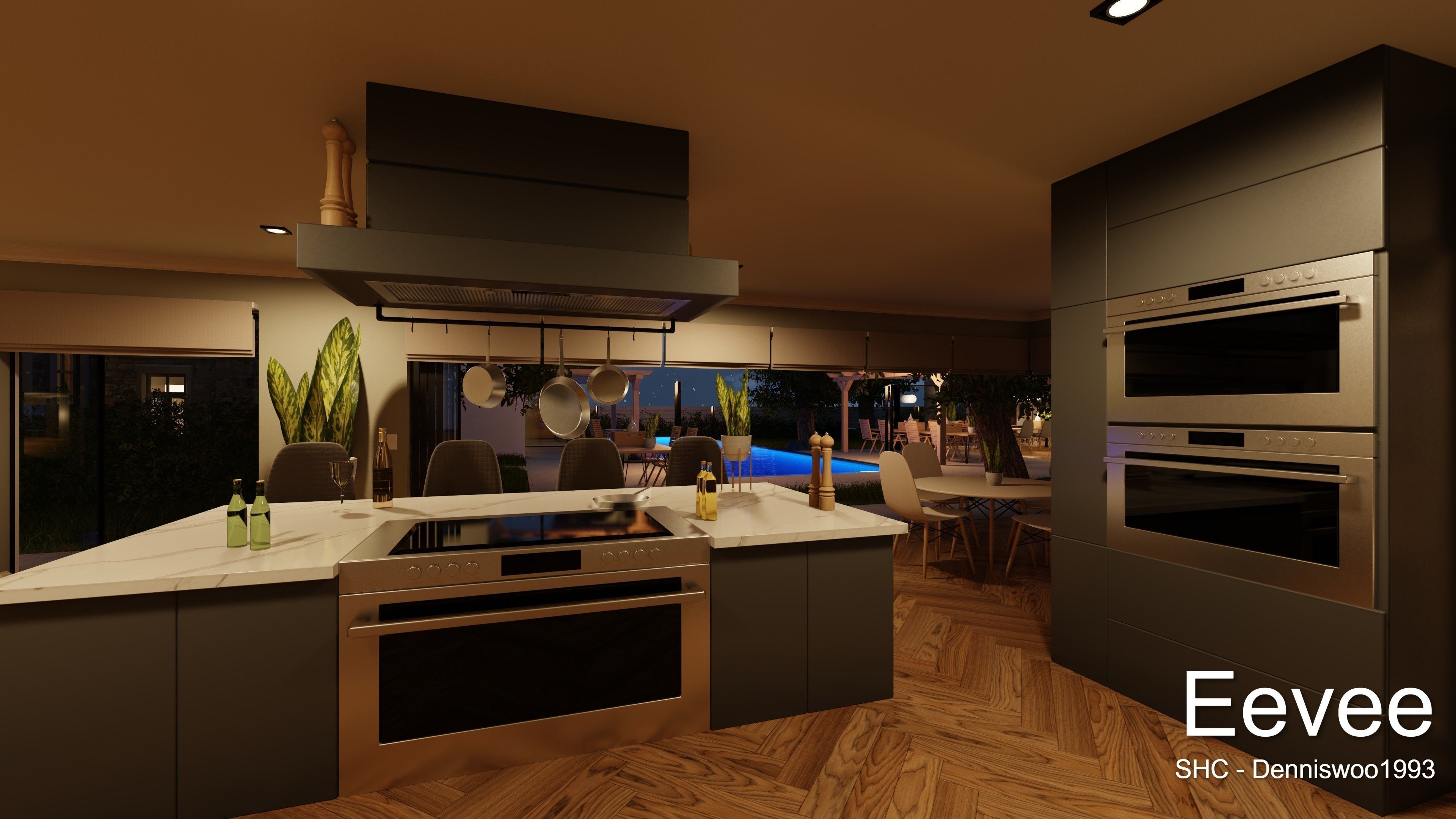 Large Mansion 2021 Blender Eevee and Cycles 1 3D model_98