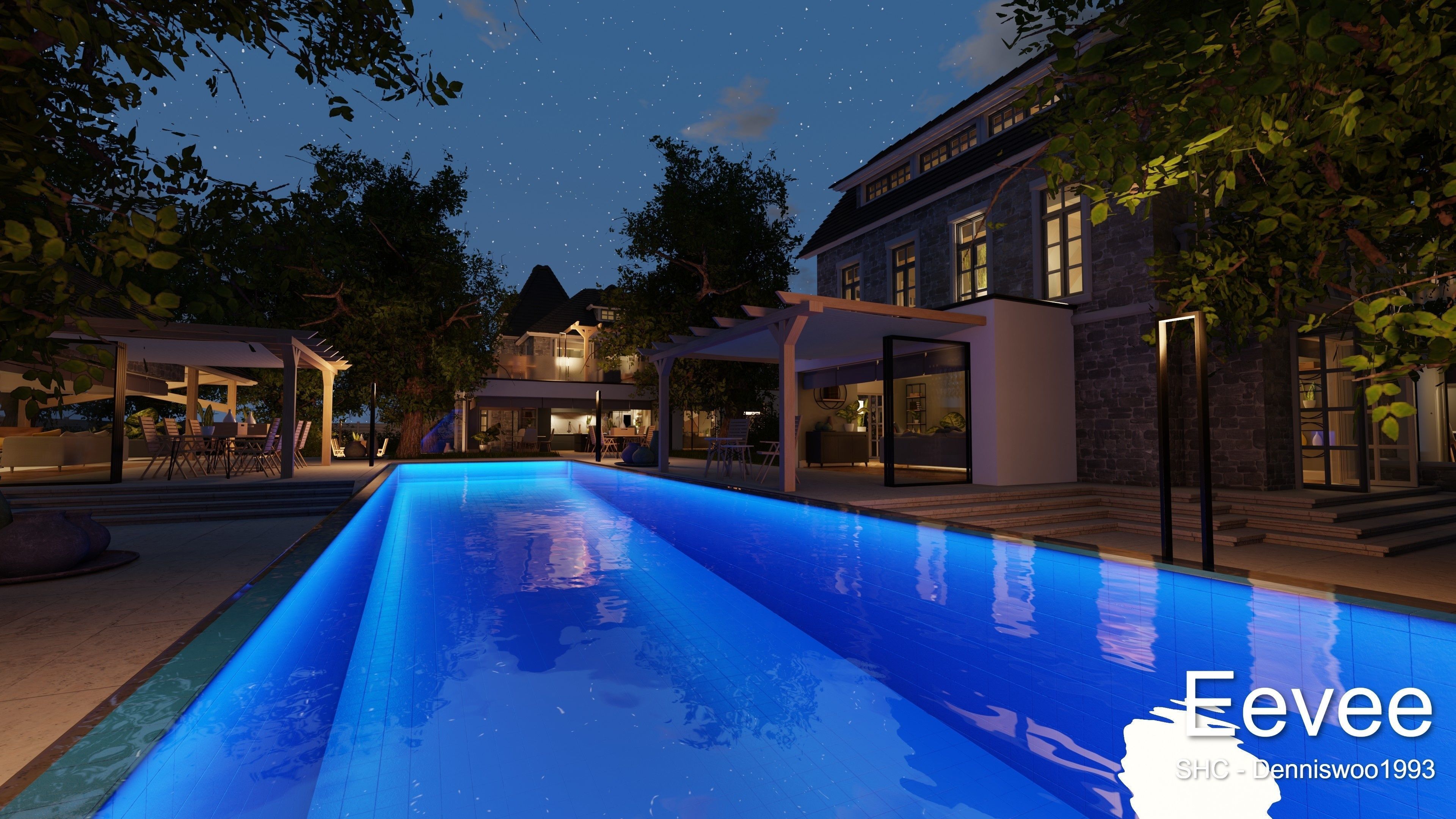 Large Mansion 2021 Blender Eevee and Cycles 1 3D model_103