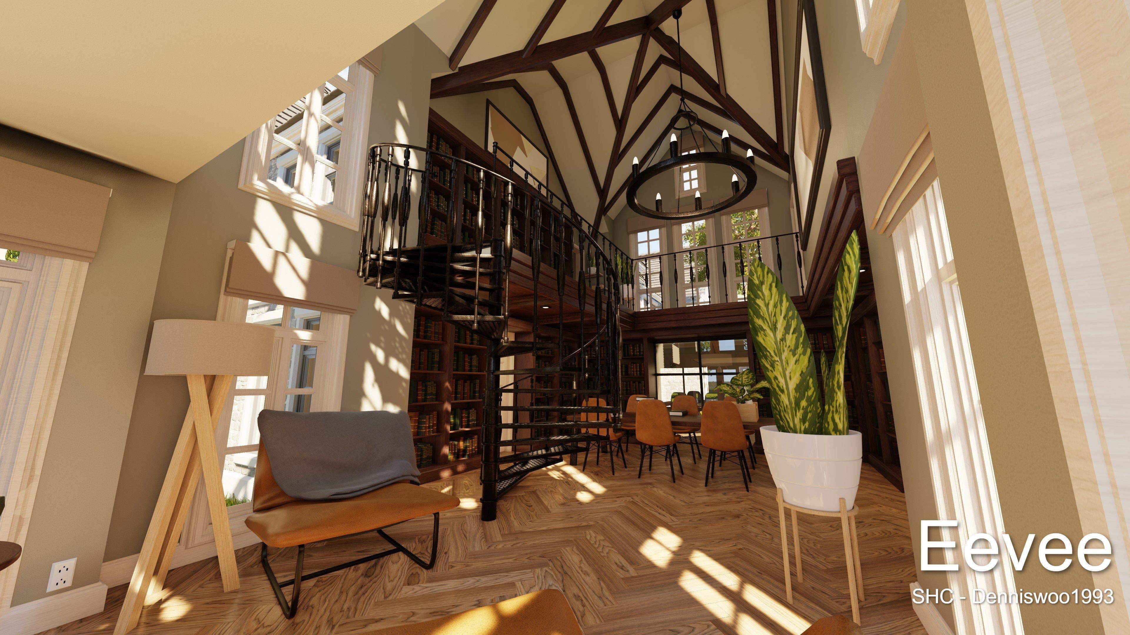 Large Mansion 2021 Blender Eevee and Cycles 1 3D model_48