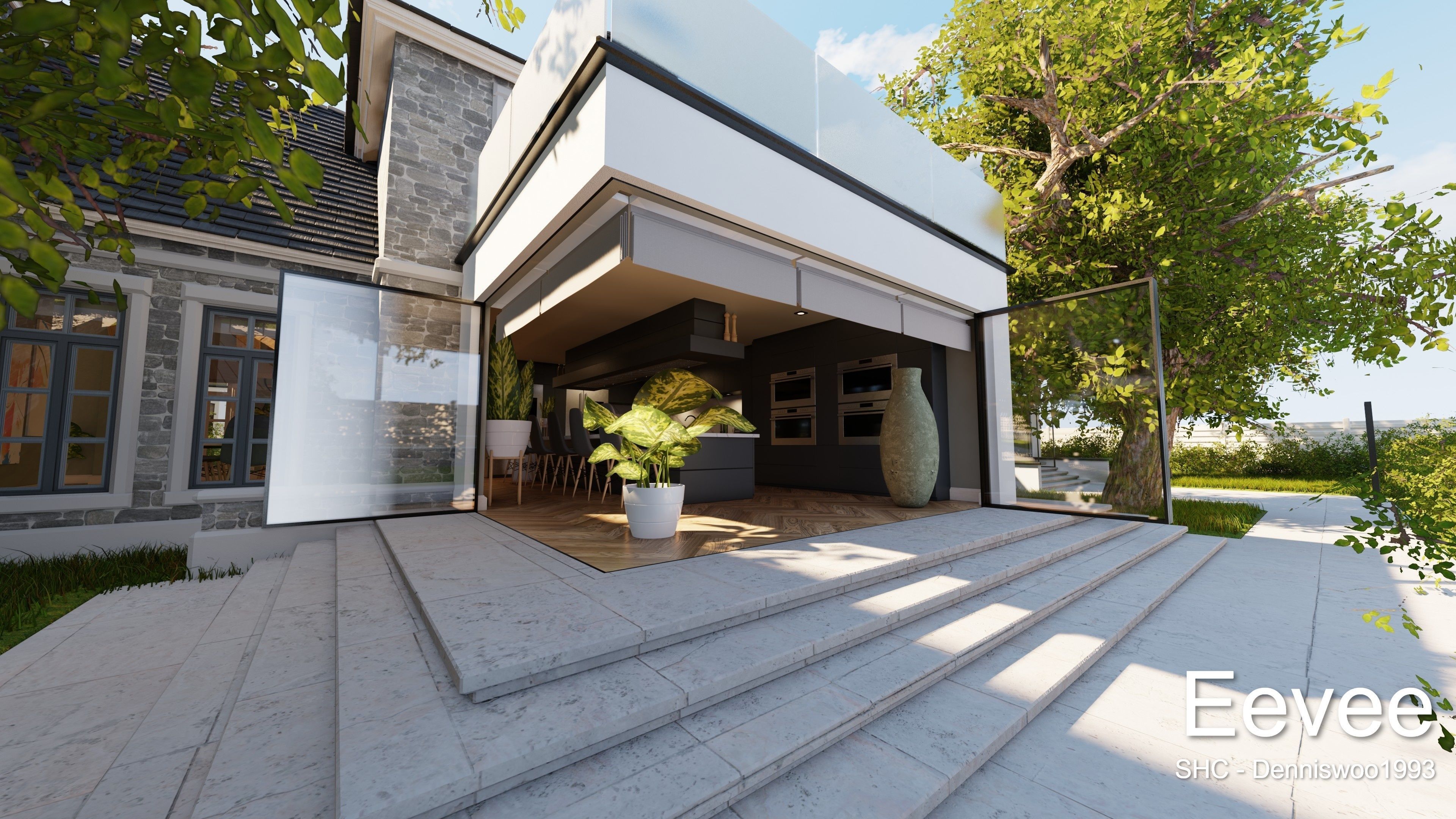Large Mansion 2021 Blender Eevee and Cycles 1 3D model_56