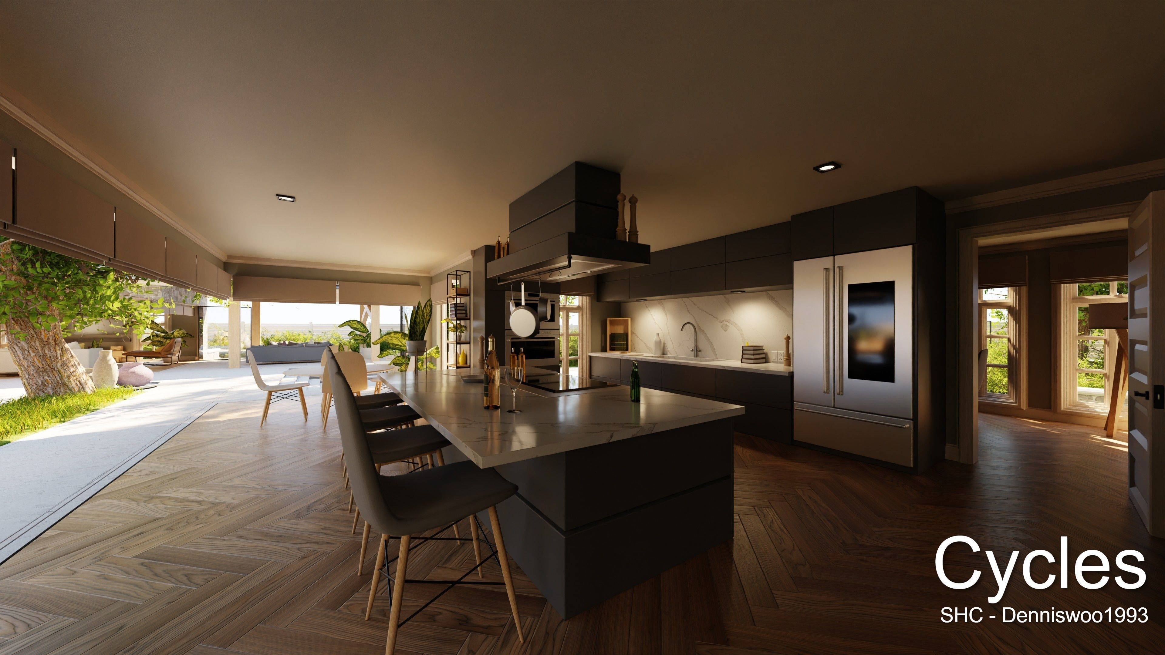 Large Mansion 2021 Blender Eevee and Cycles 1 3D model_7