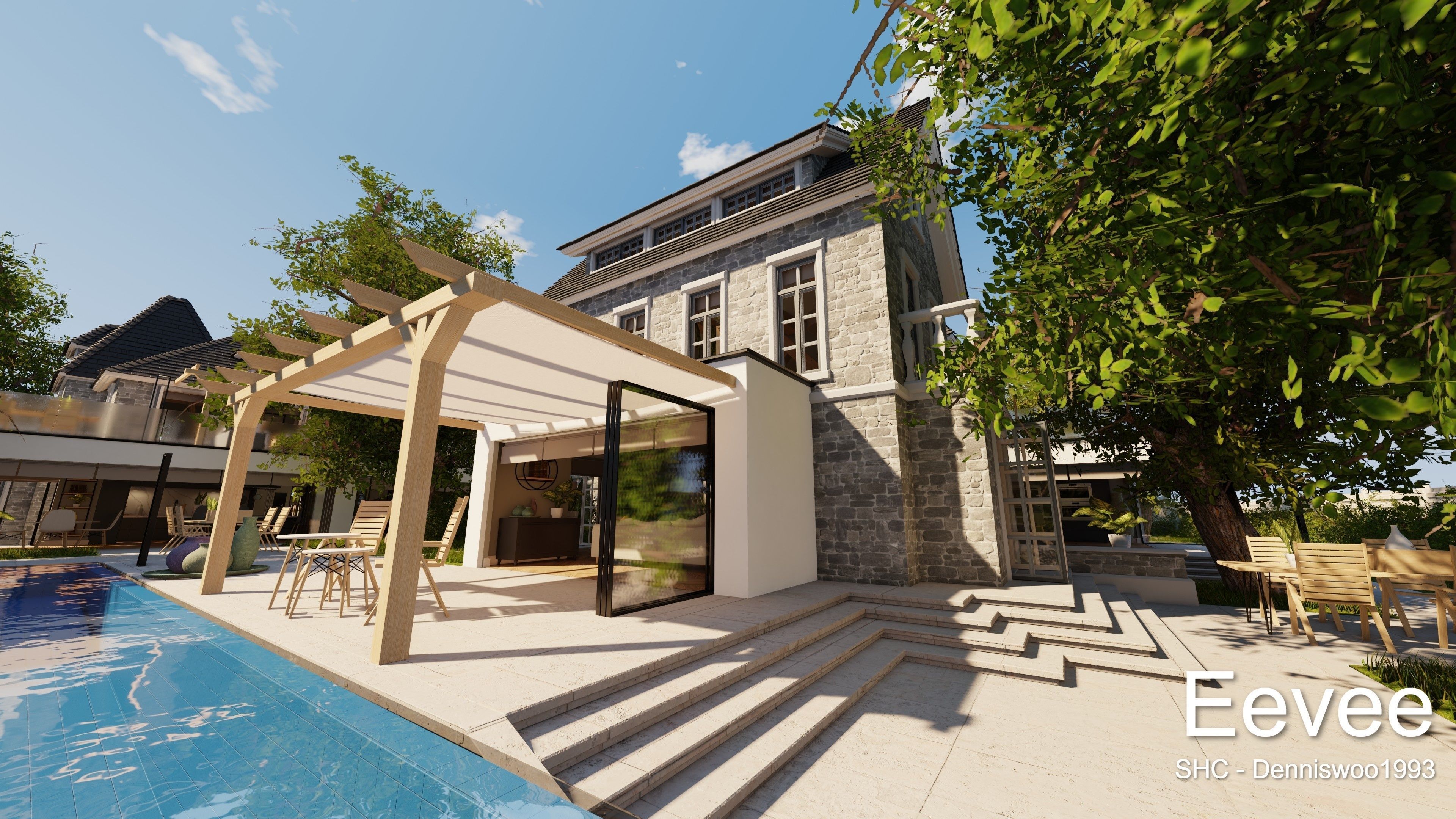 Large Mansion 2021 Blender Eevee and Cycles 1 3D model_59