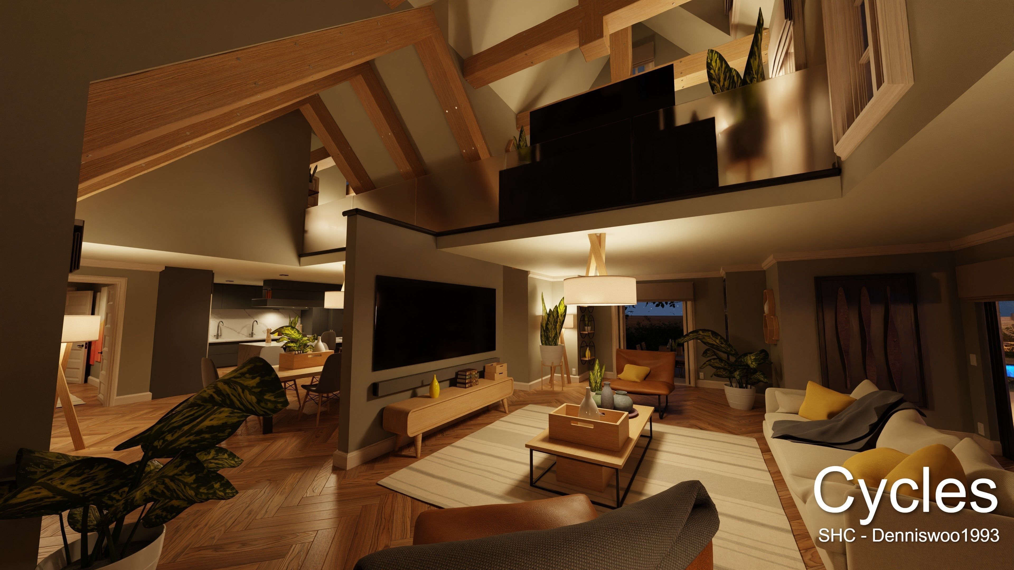 Large Mansion 2021 Blender Eevee and Cycles 1 3D model_8
