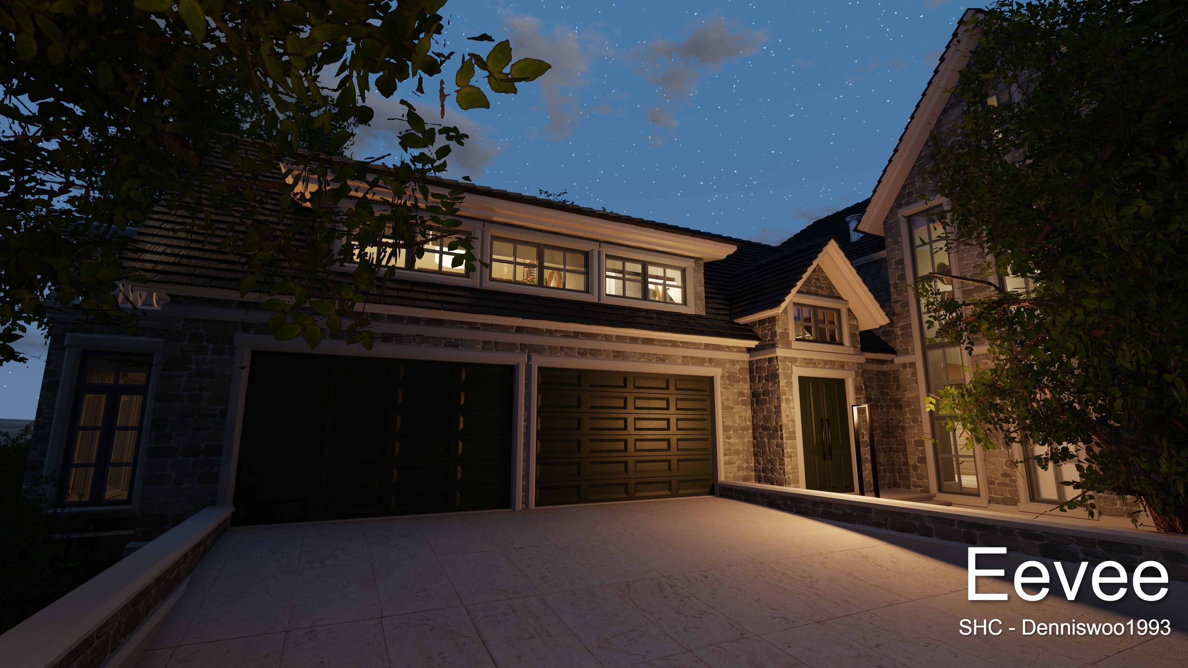 Large Mansion 2021 Blender Eevee and Cycles 1 3D model_107