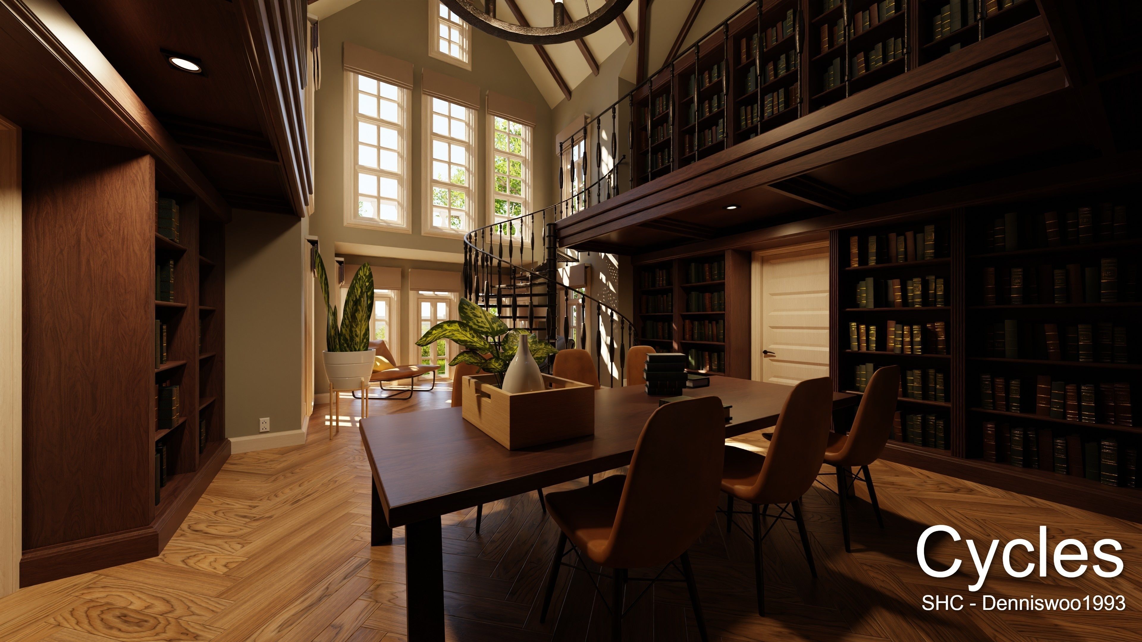 Large Mansion 2021 Blender Eevee and Cycles 1 3D model_4