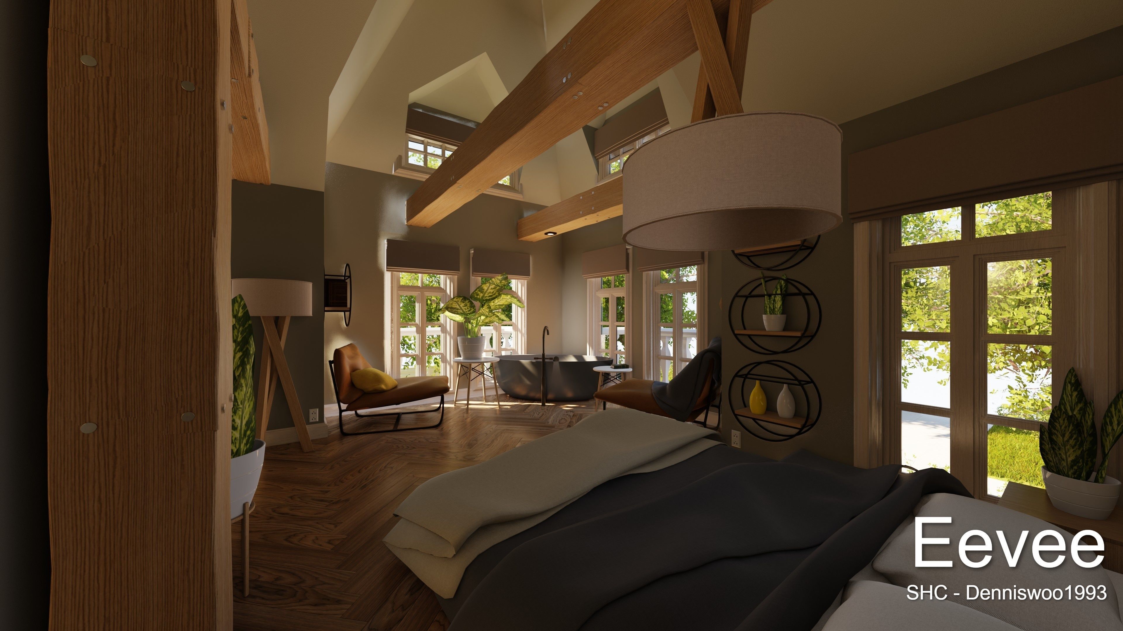 Large Mansion 2021 Blender Eevee and Cycles 1 3D model_68