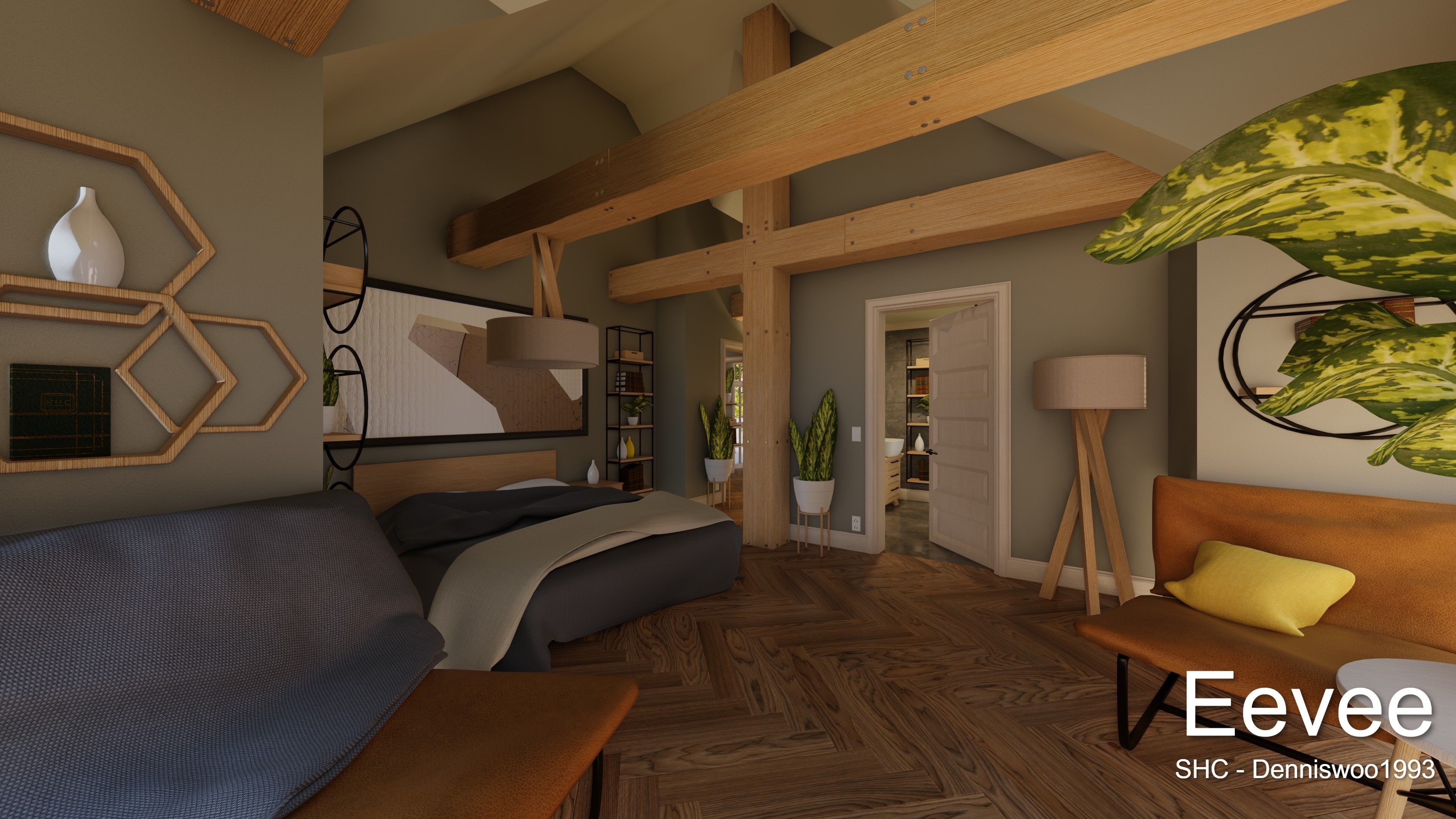 Large Mansion 2021 Blender Eevee and Cycles 1 3D model_69