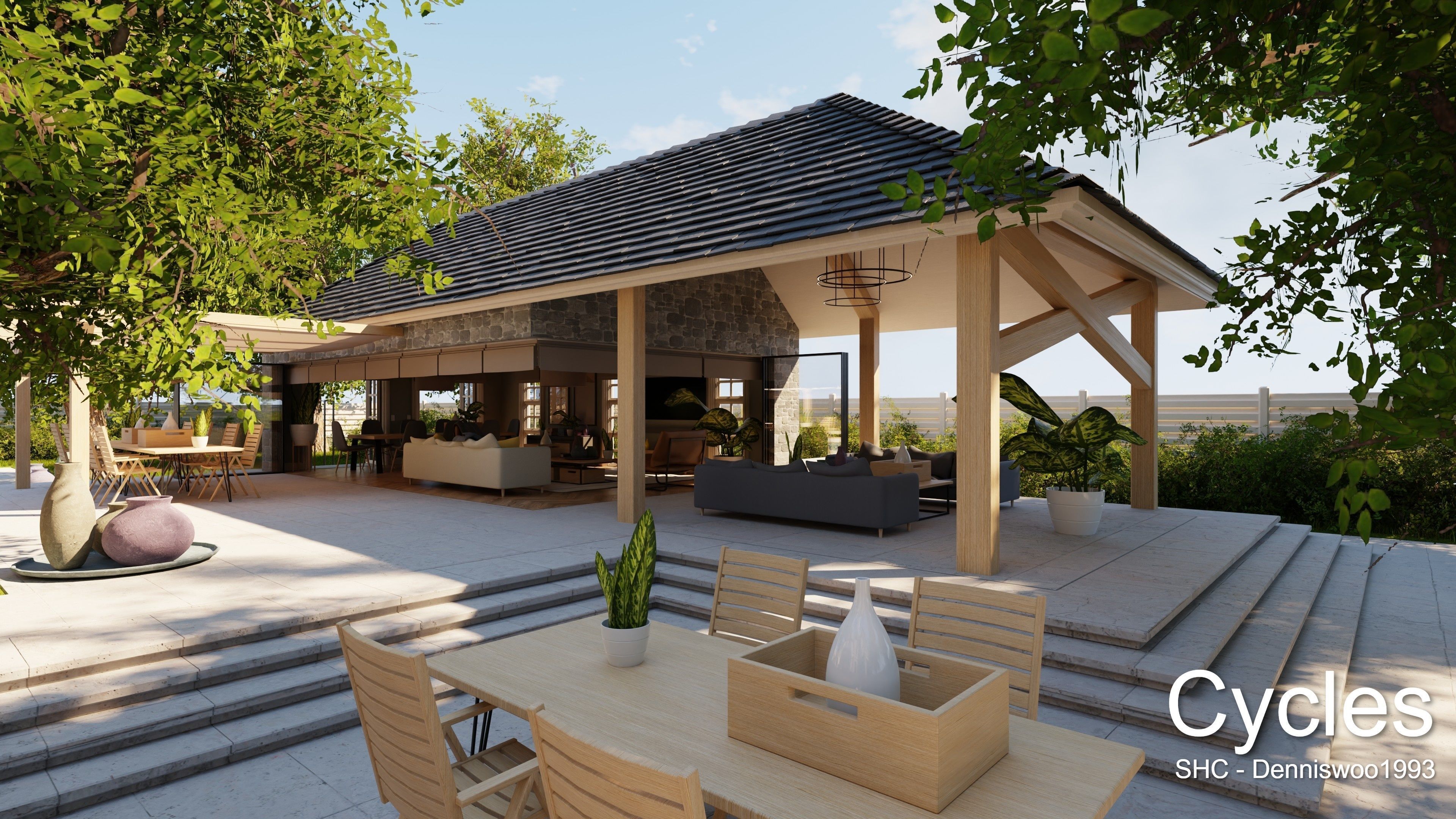 Large Mansion 2021 Blender Eevee and Cycles 1 3D model_14