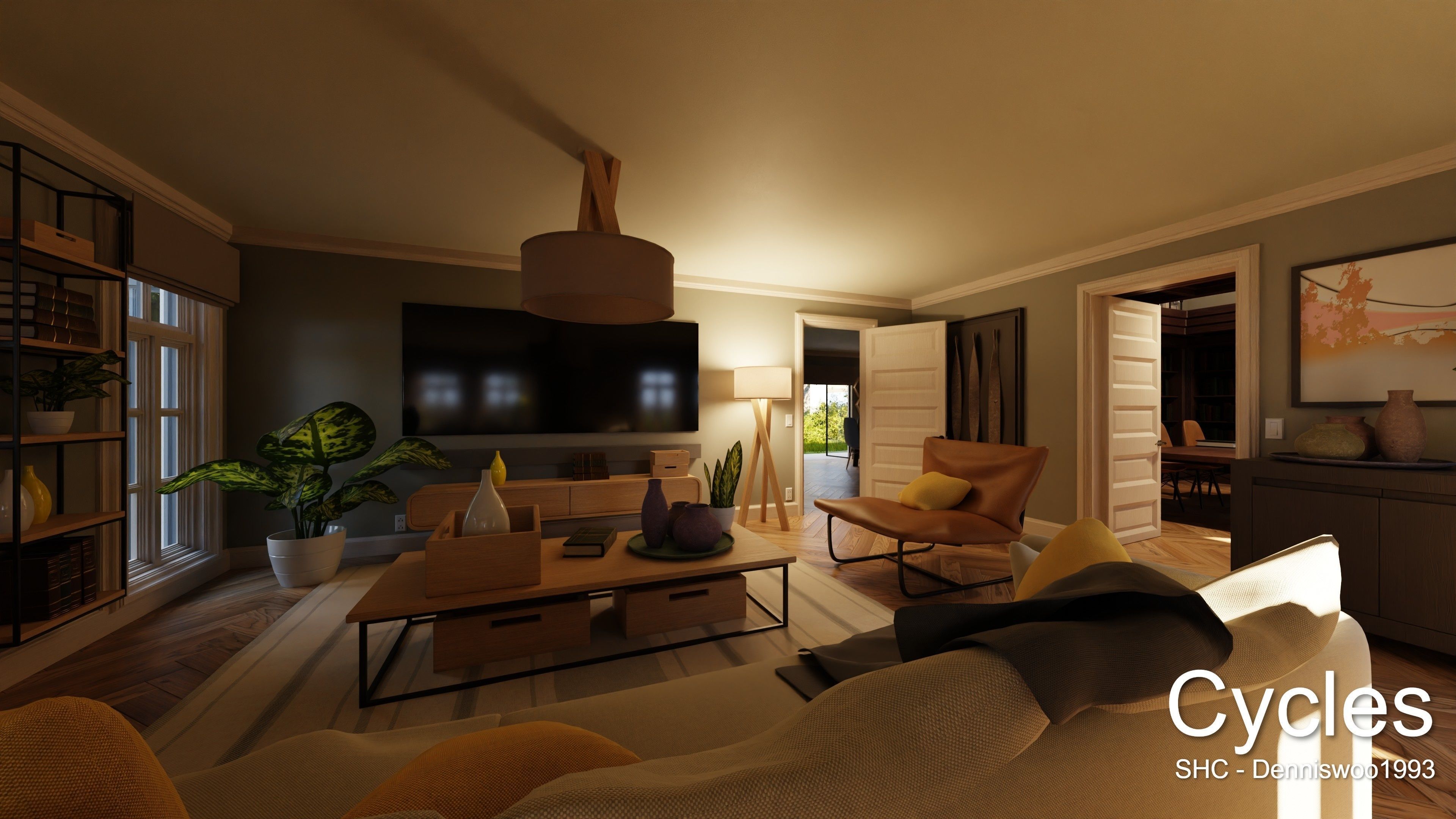 Large Mansion 2021 Blender Eevee and Cycles 1 3D model_25