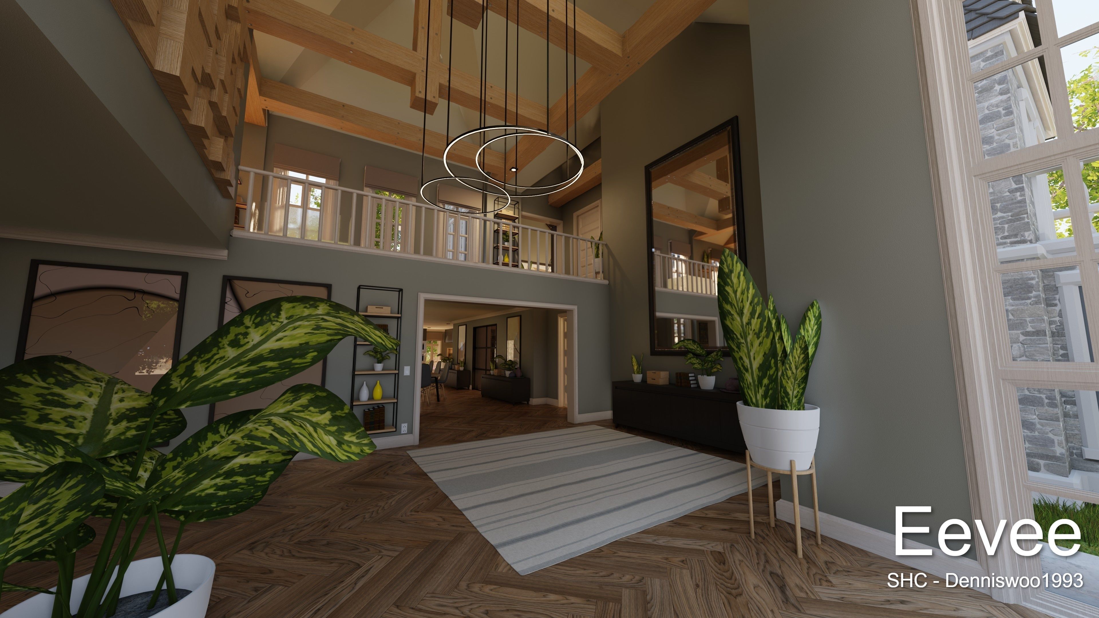 Large Mansion 2021 Blender Eevee and Cycles 1 3D model_40