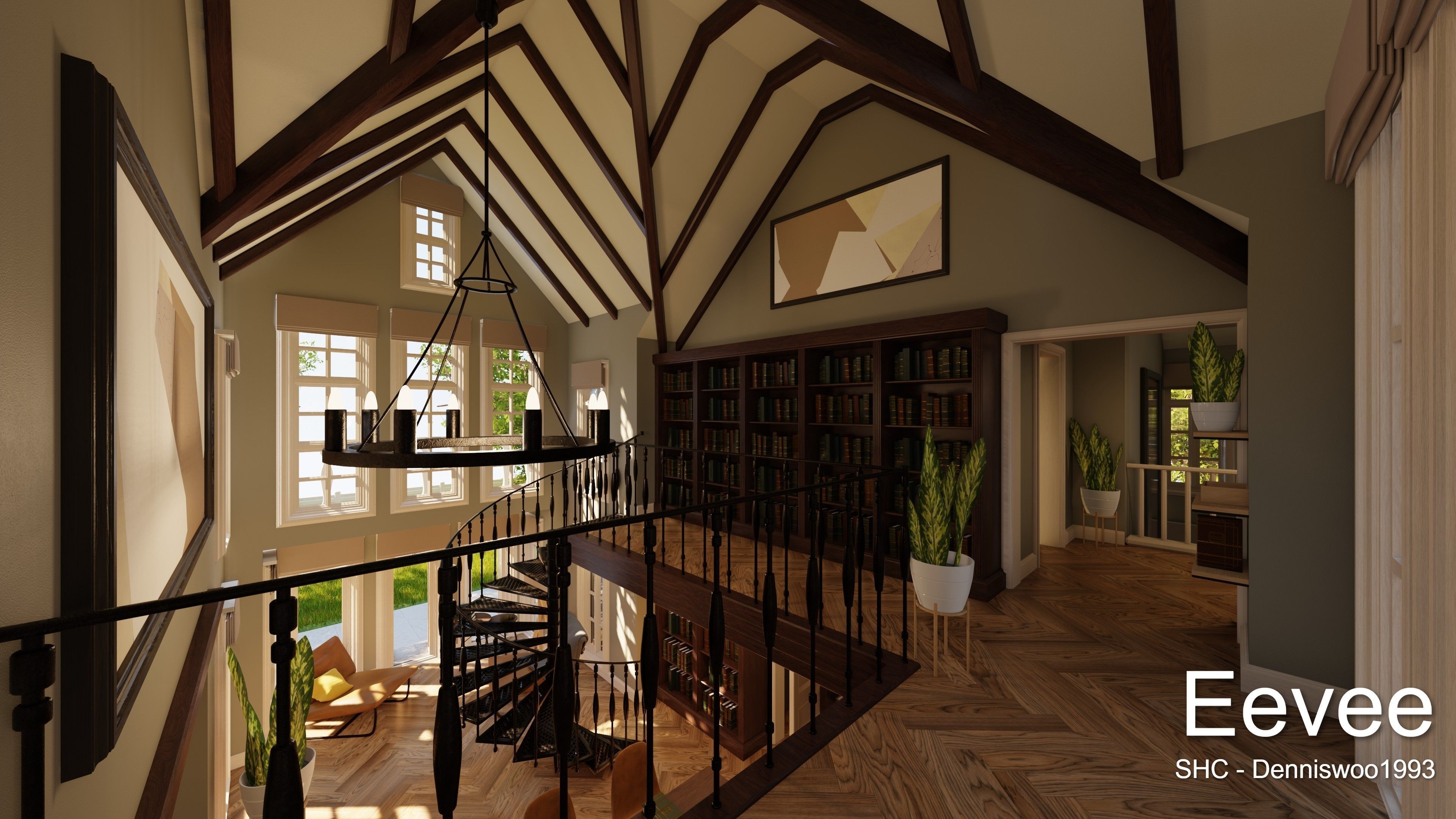 Large Mansion 2021 Blender Eevee and Cycles 1 3D model_73