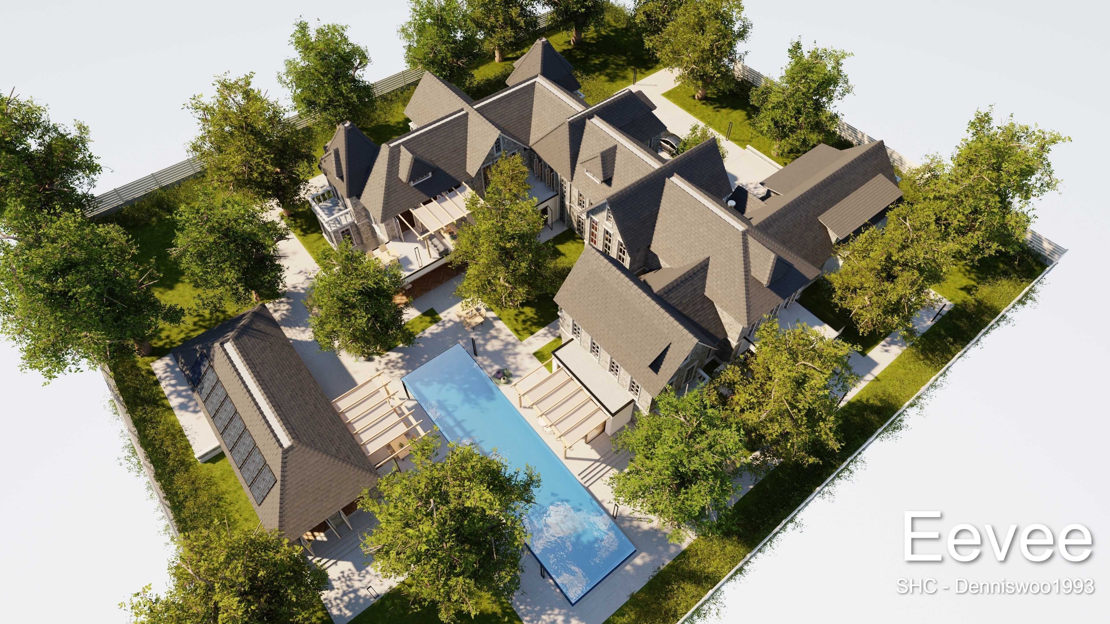 Large Mansion 2021 Blender Eevee and Cycles 1 3D model_94