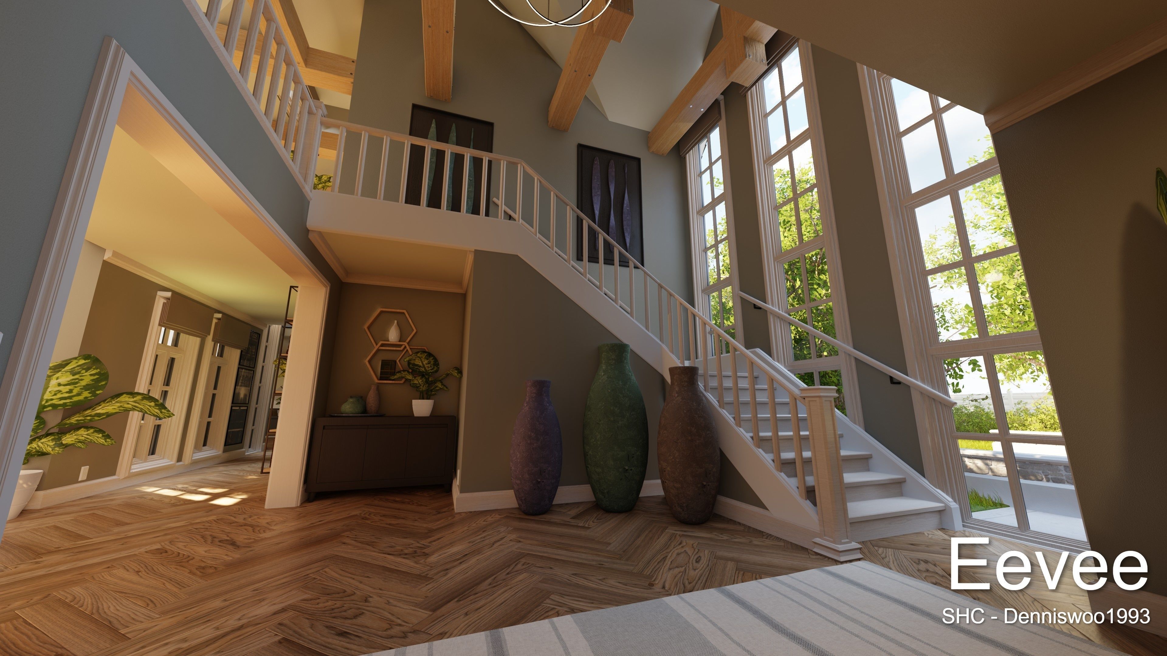 Large Mansion 2021 Blender Eevee and Cycles 1 3D model_53
