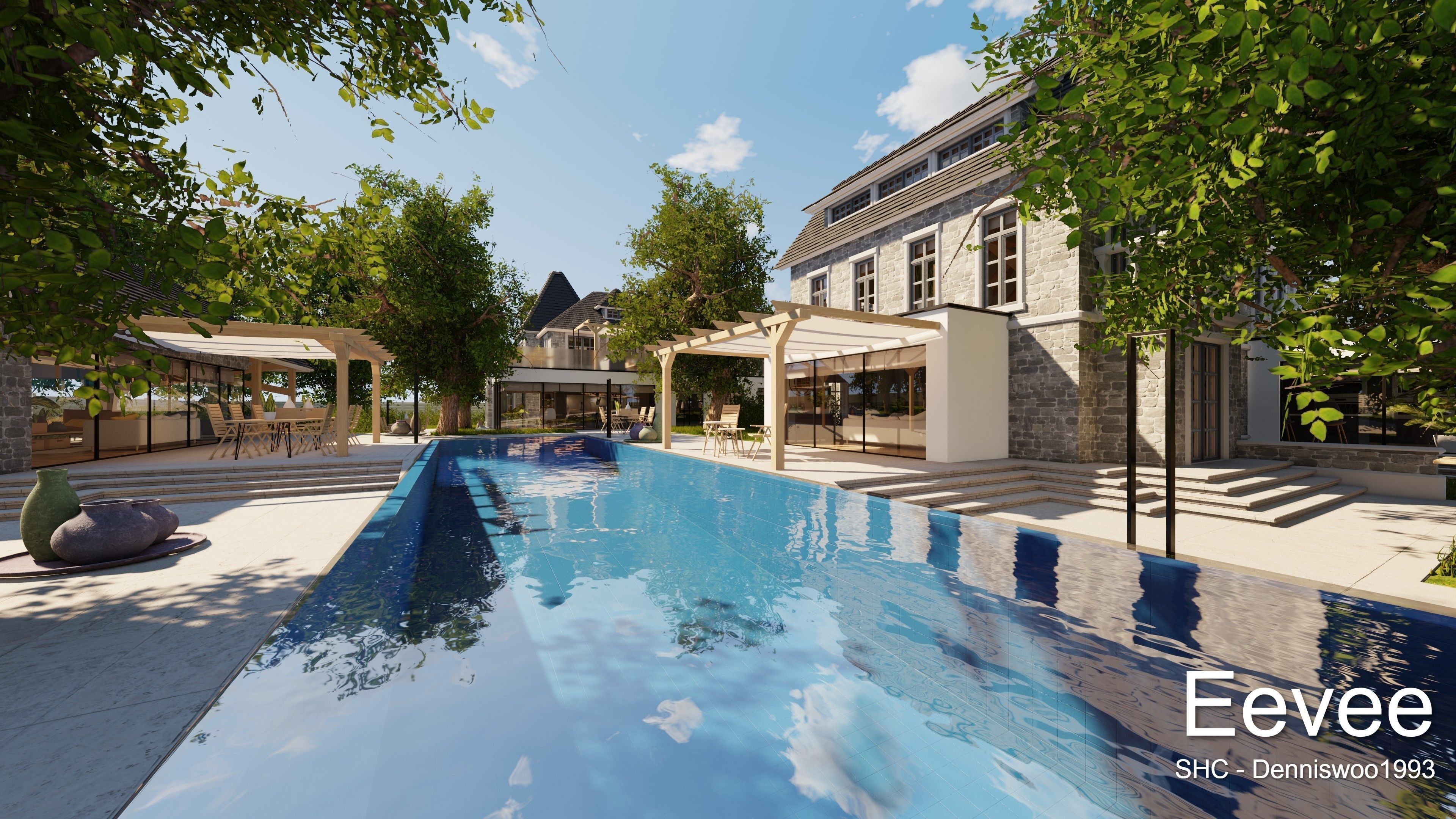 Large Mansion 2021 Blender Eevee and Cycles 1 3D model_88