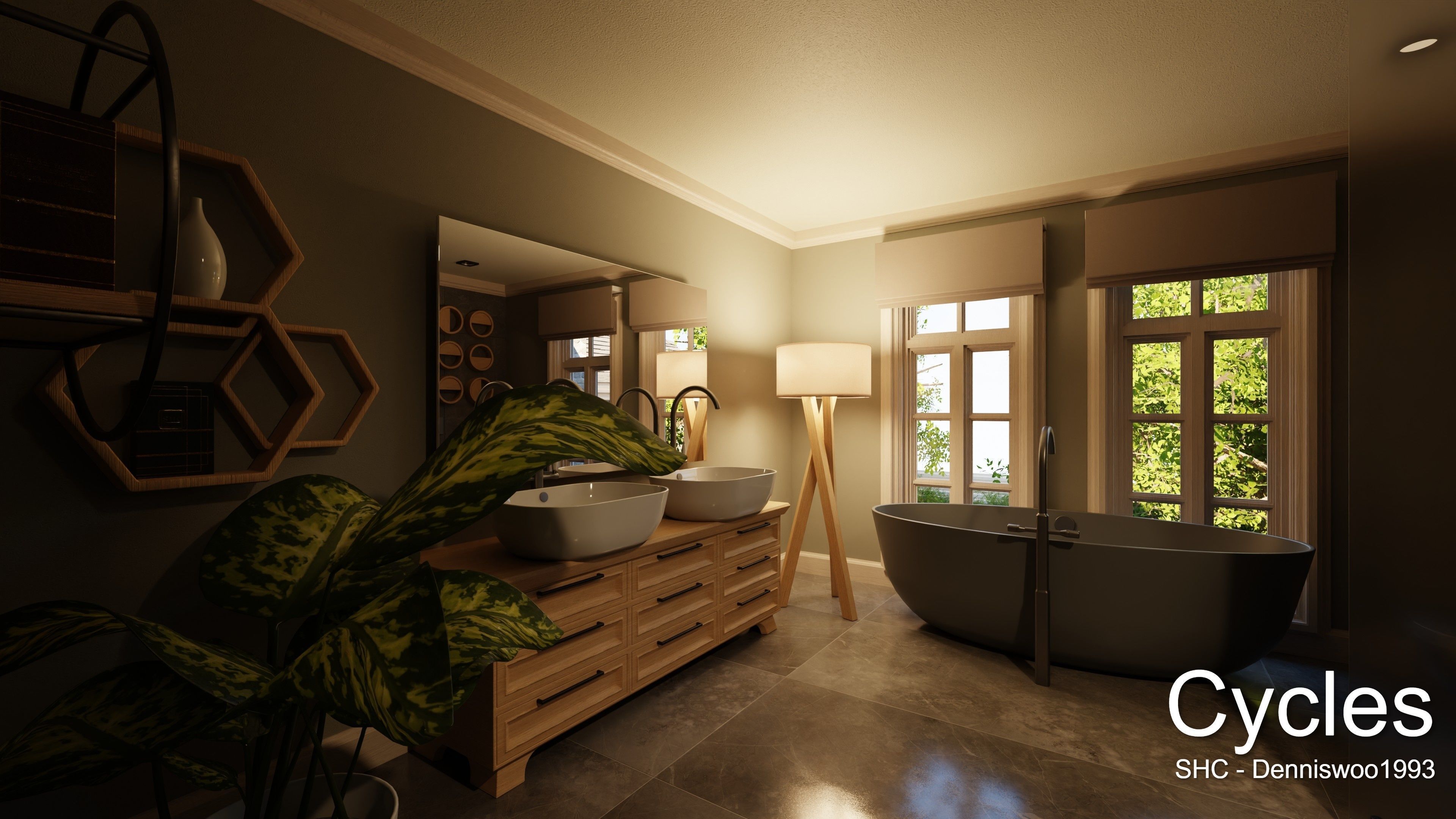 Large Mansion 2021 Blender Eevee and Cycles 1 3D model_34