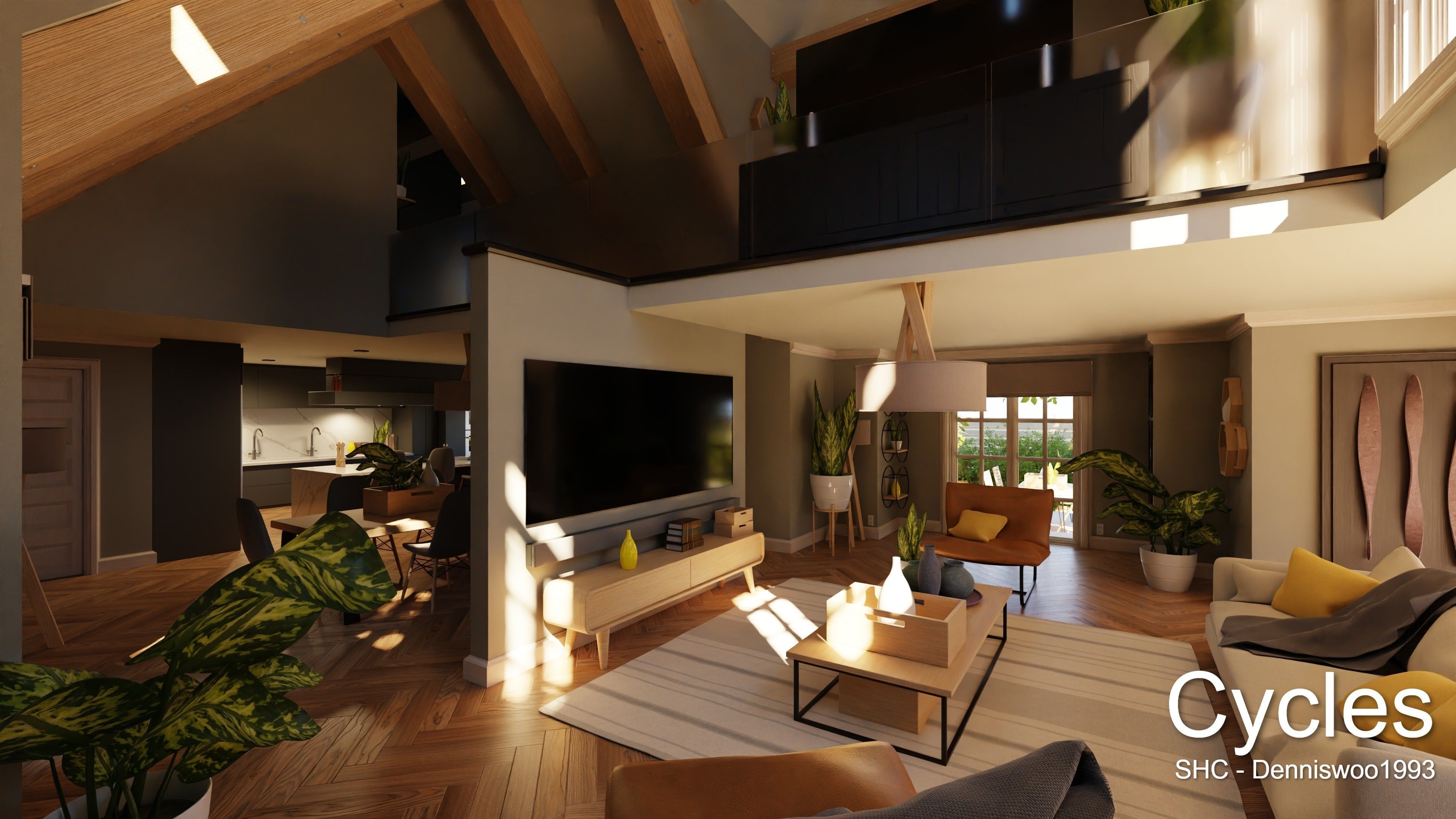 Large Mansion 2021 Blender Eevee and Cycles 1 3D model_2