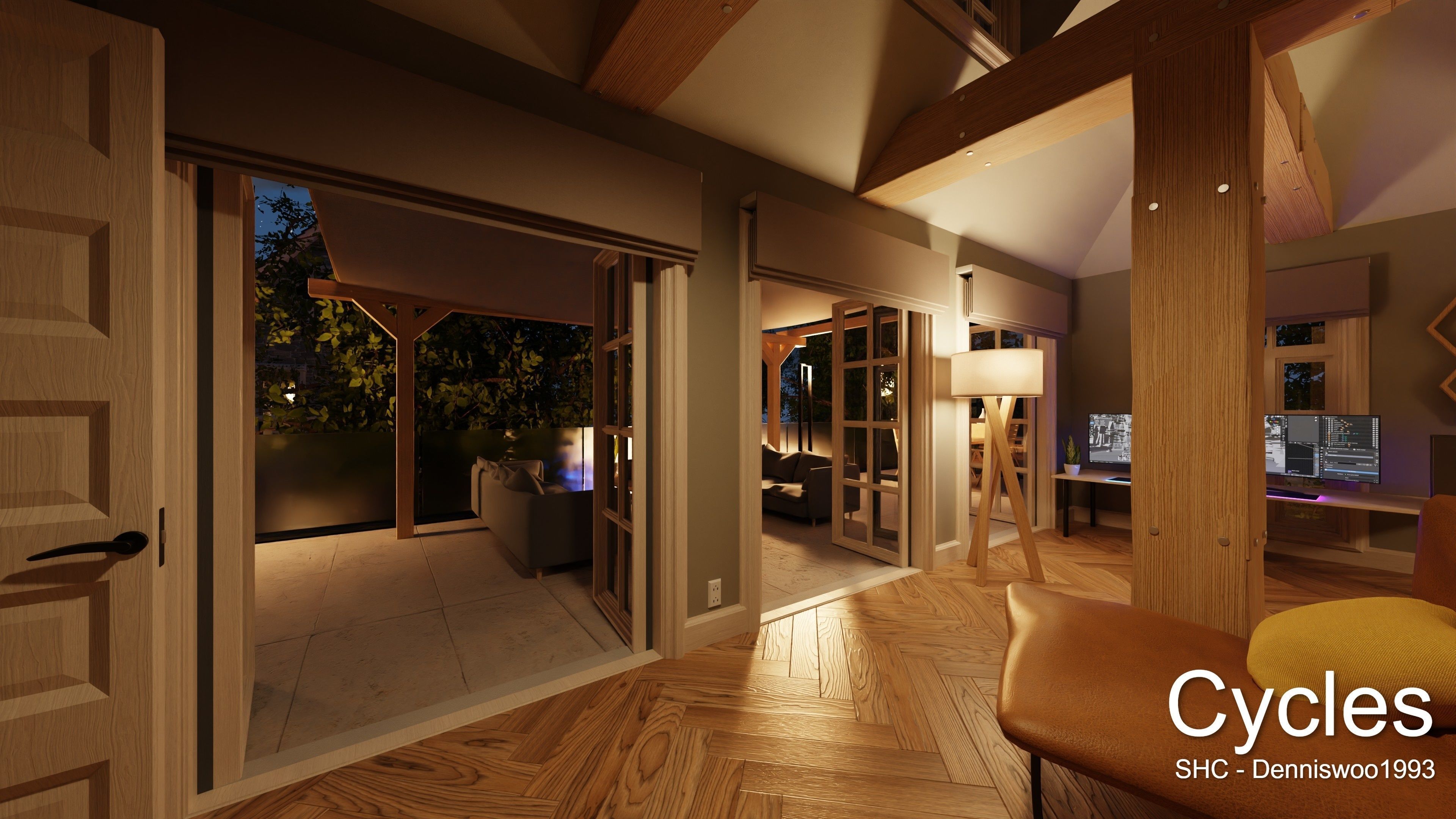 Large Mansion 2021 Blender Eevee and Cycles 1 3D model_35