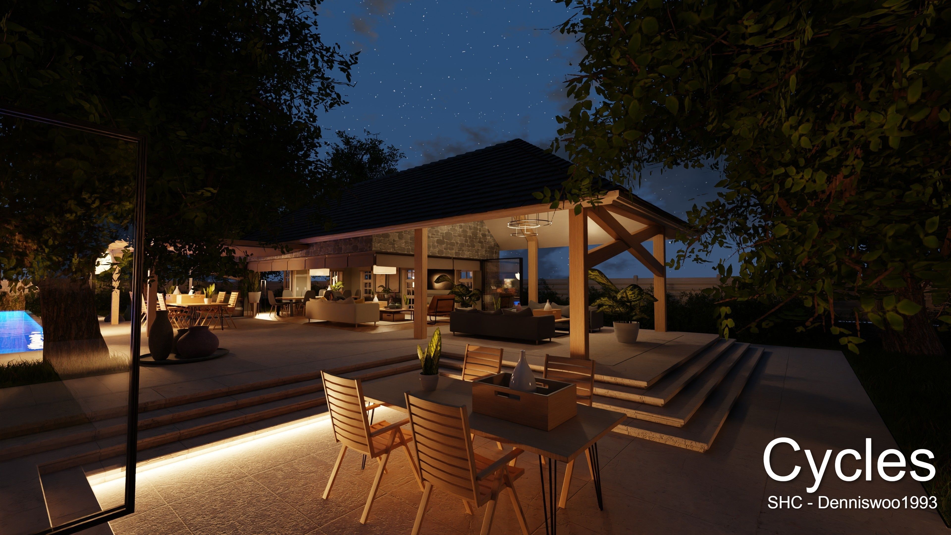 Large Mansion 2021 Blender Eevee and Cycles 1 3D model_38