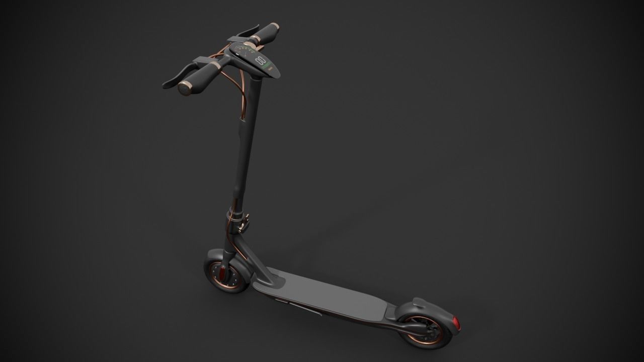 Electric scooter 3D model_3
