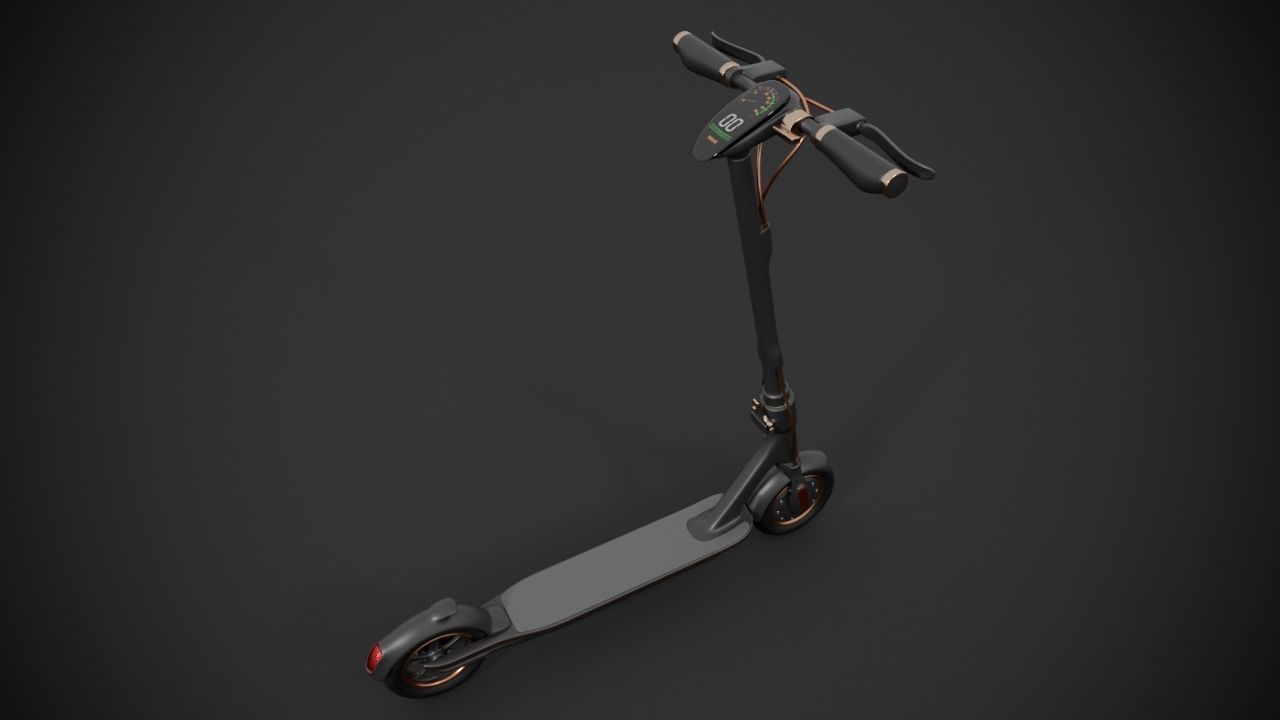 Electric scooter 3D model_9