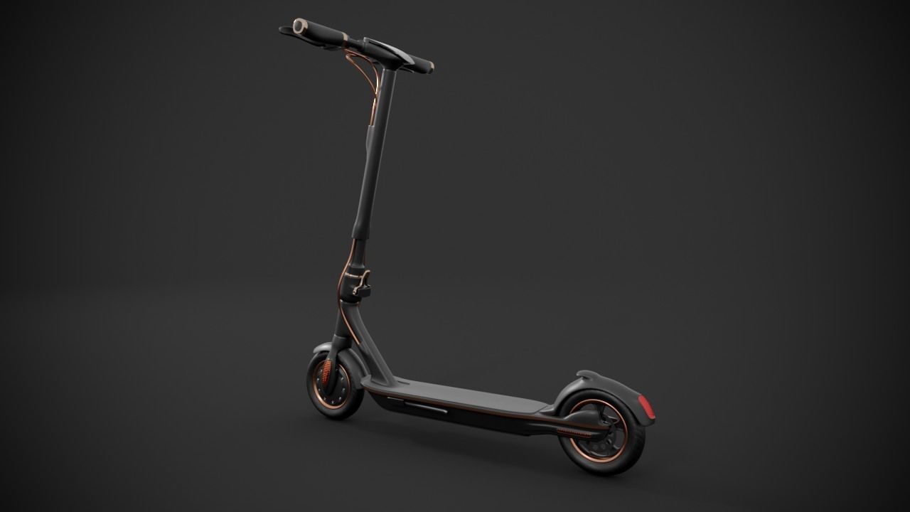 Electric scooter 3D model_4