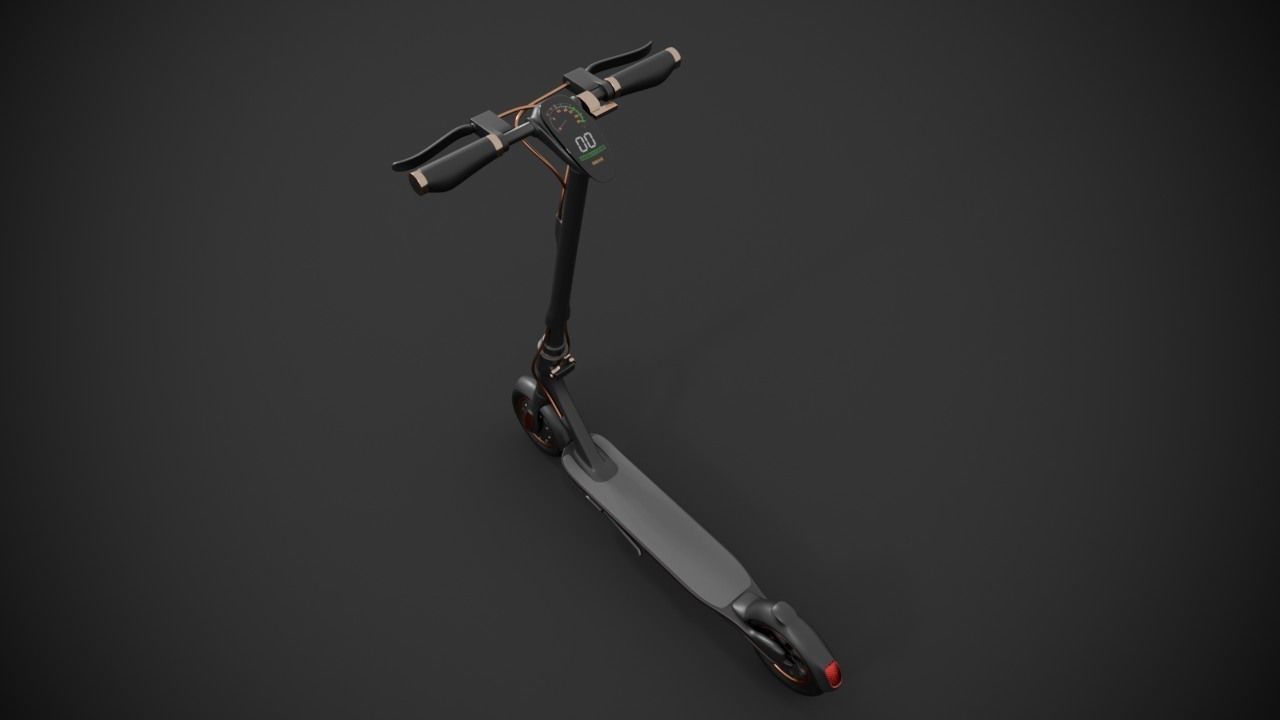 Electric scooter 3D model_5