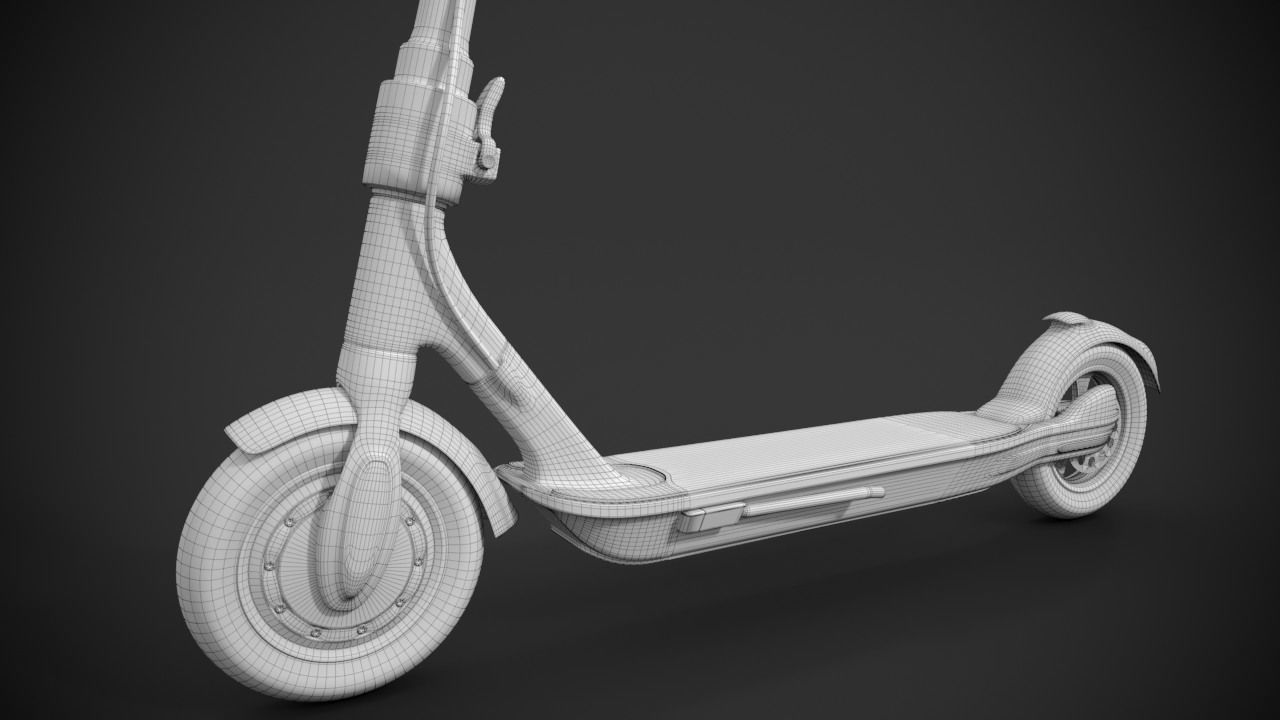 Electric scooter 3D model_17