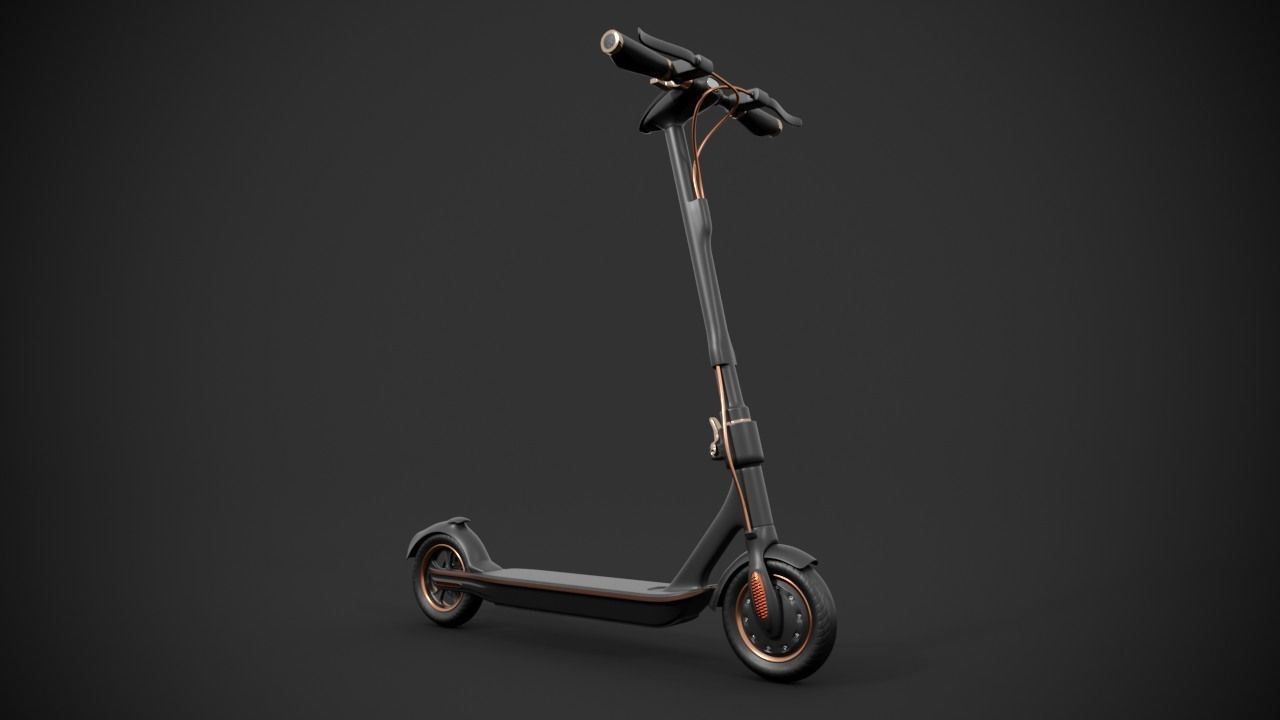 Electric scooter 3D model_10